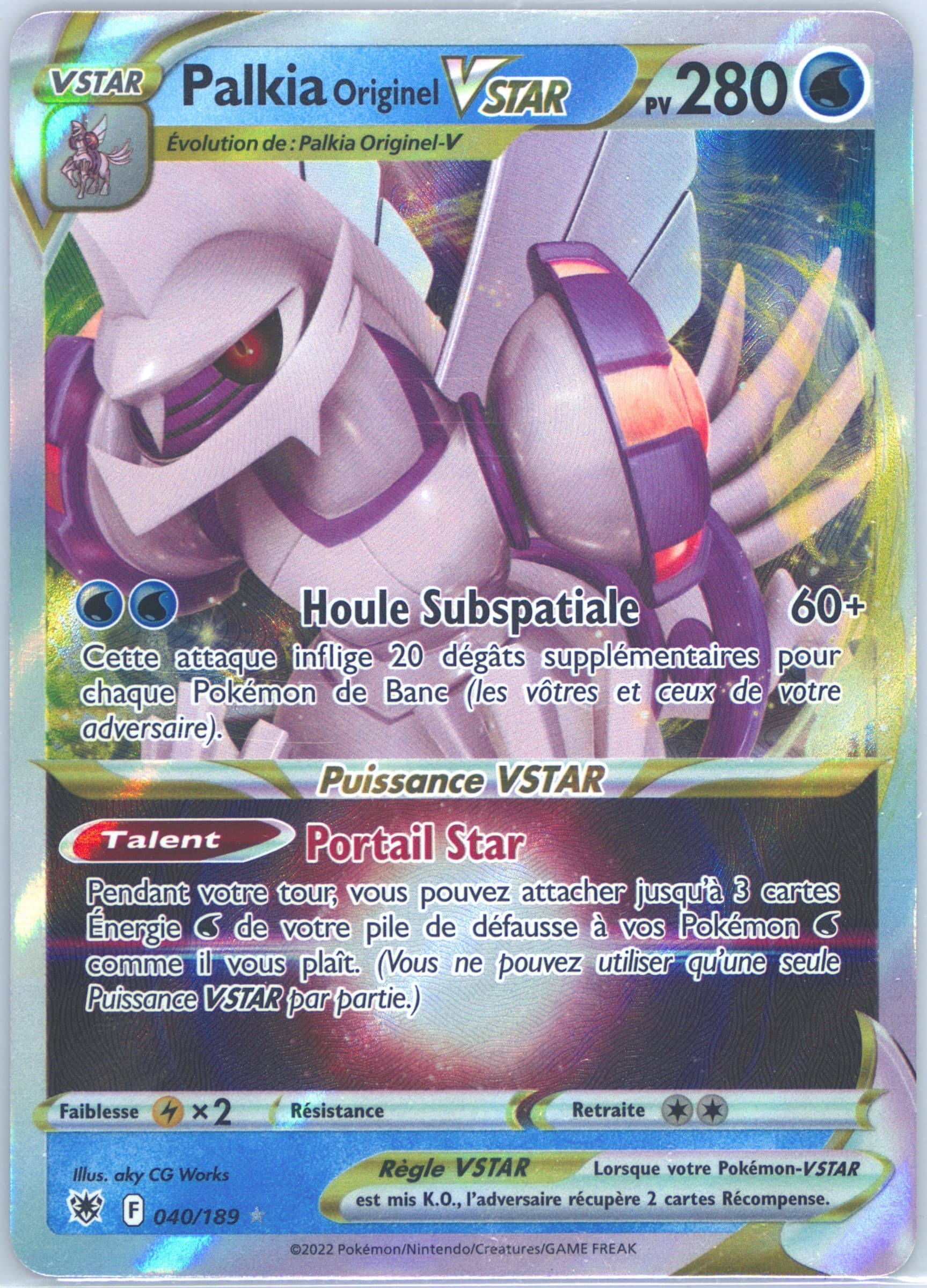 Palkia Originel V French (040) 2022 Pokemon Sword & Shield Astral Radiance