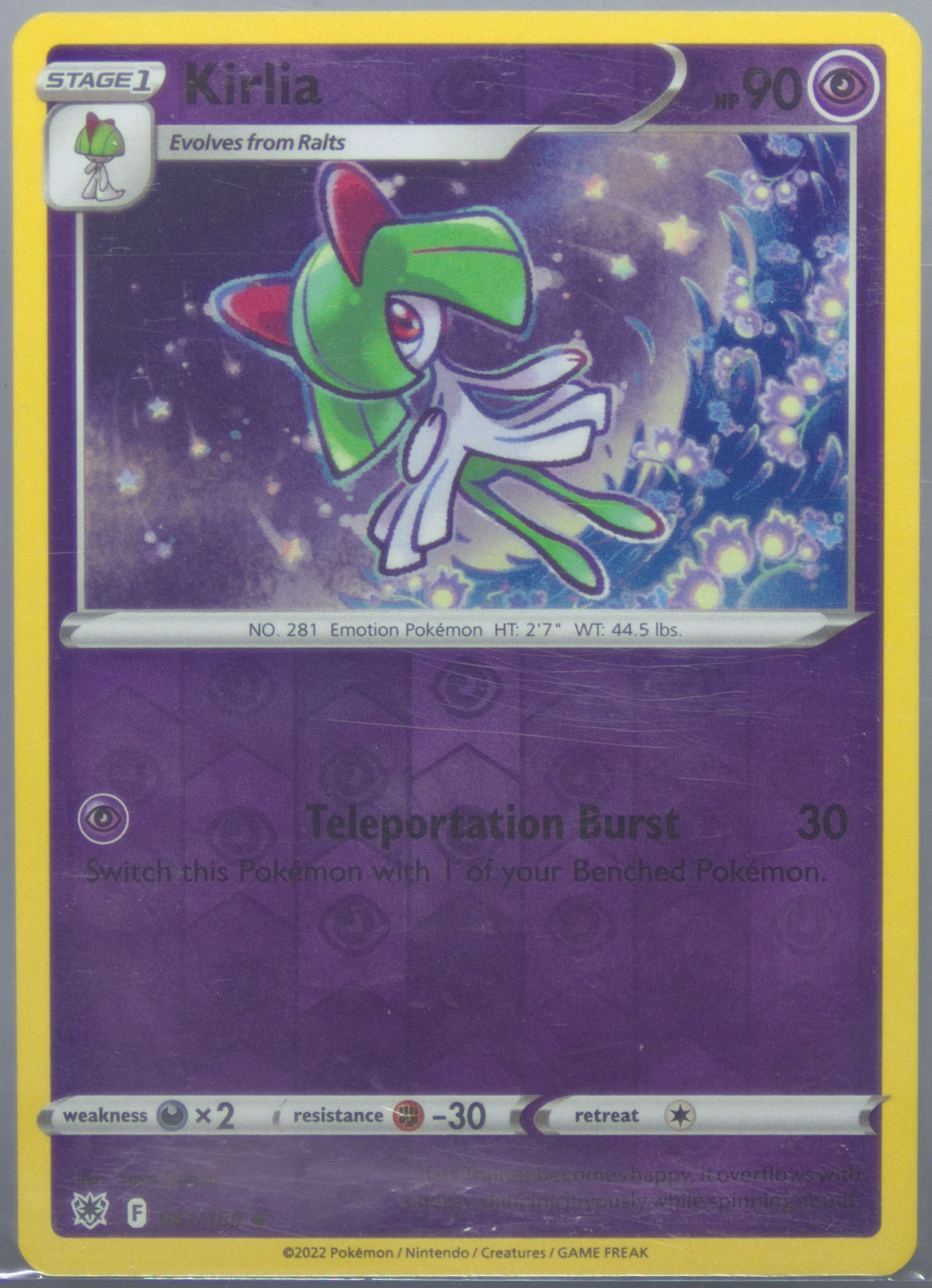 Kirlia-Reverse Foil (061) 2022 Pokemon Sword & Shield Astral Radiance