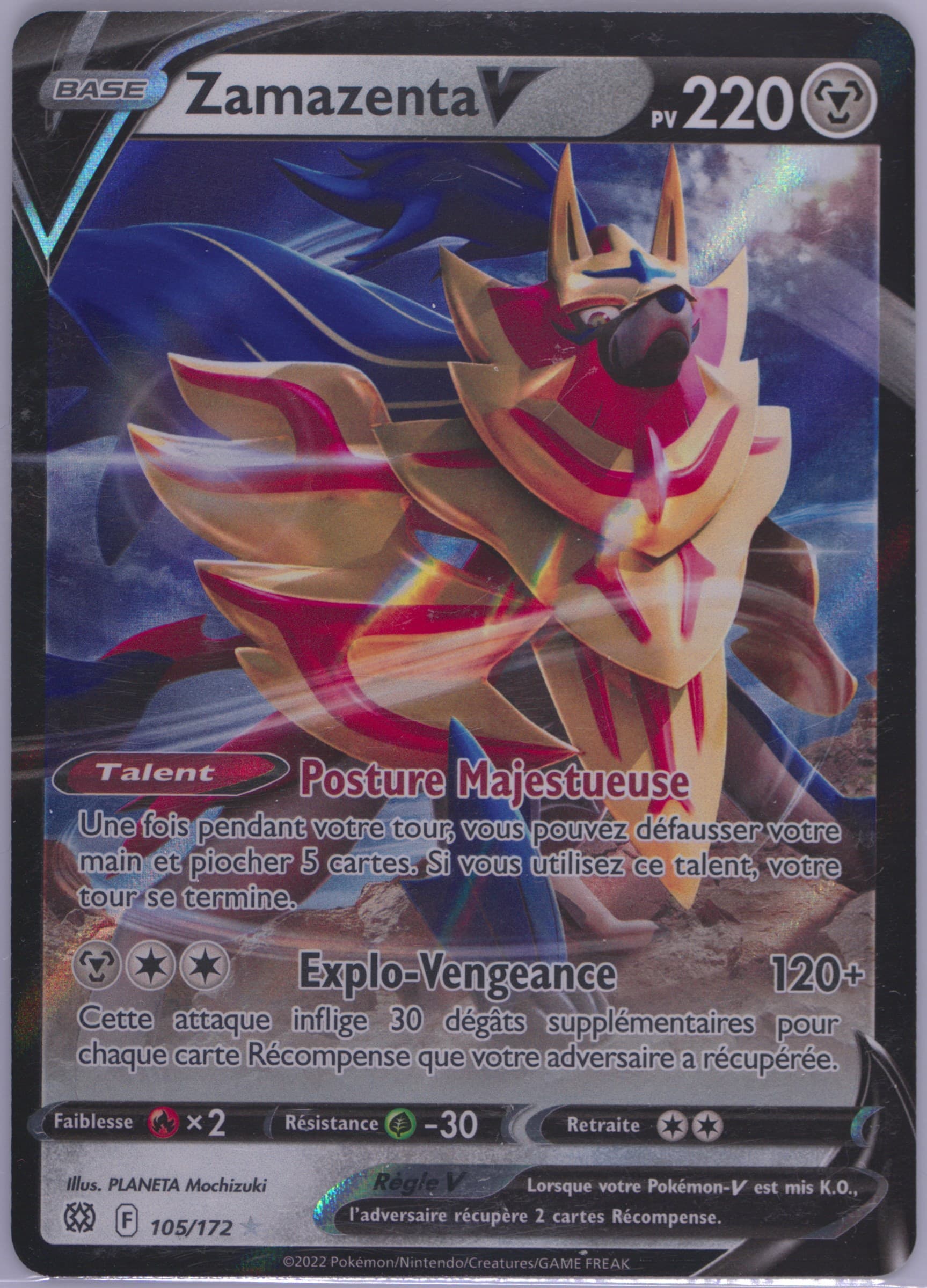 Zamazenta V French (105) 2022 Pokemon Sword & Shield Brilliant Stars