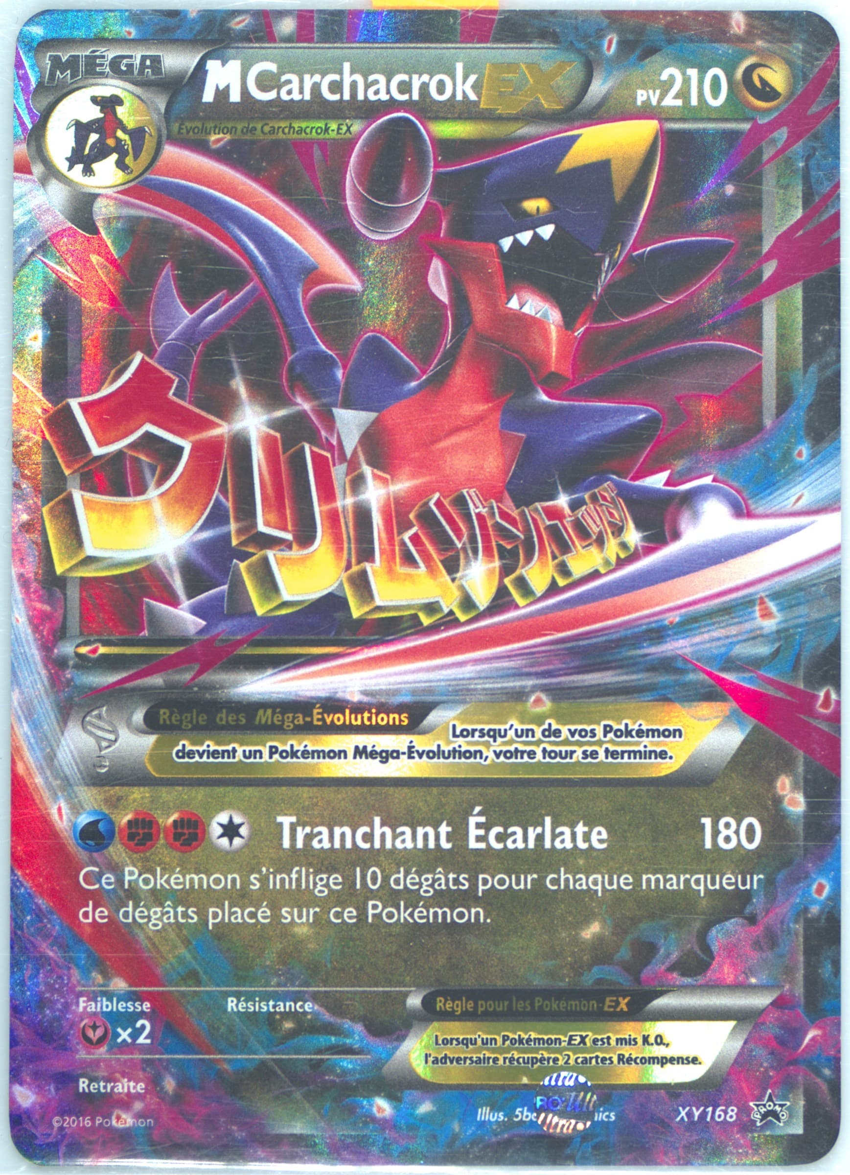 M Carchacrok EX Mega Garchomp-EX Premium Collection-French (XY168) 2017 Pokemon XY Black Star Promo
