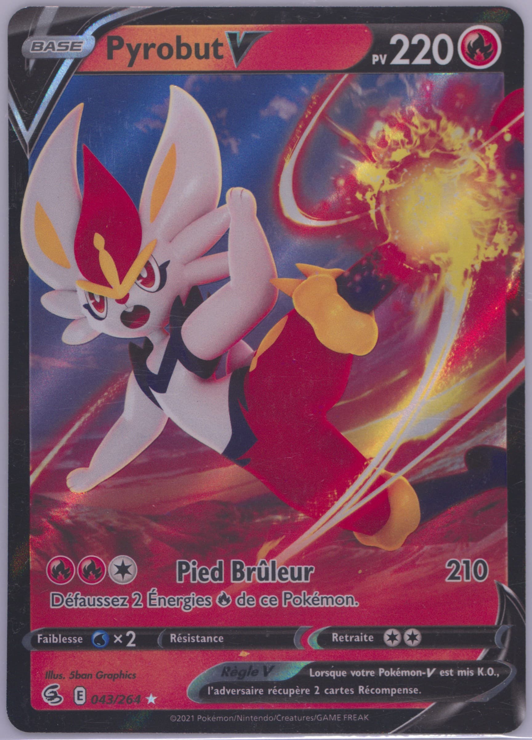 Pyrobut V French (043) 2021 Pokemon Sword & Shield Fusion Strike