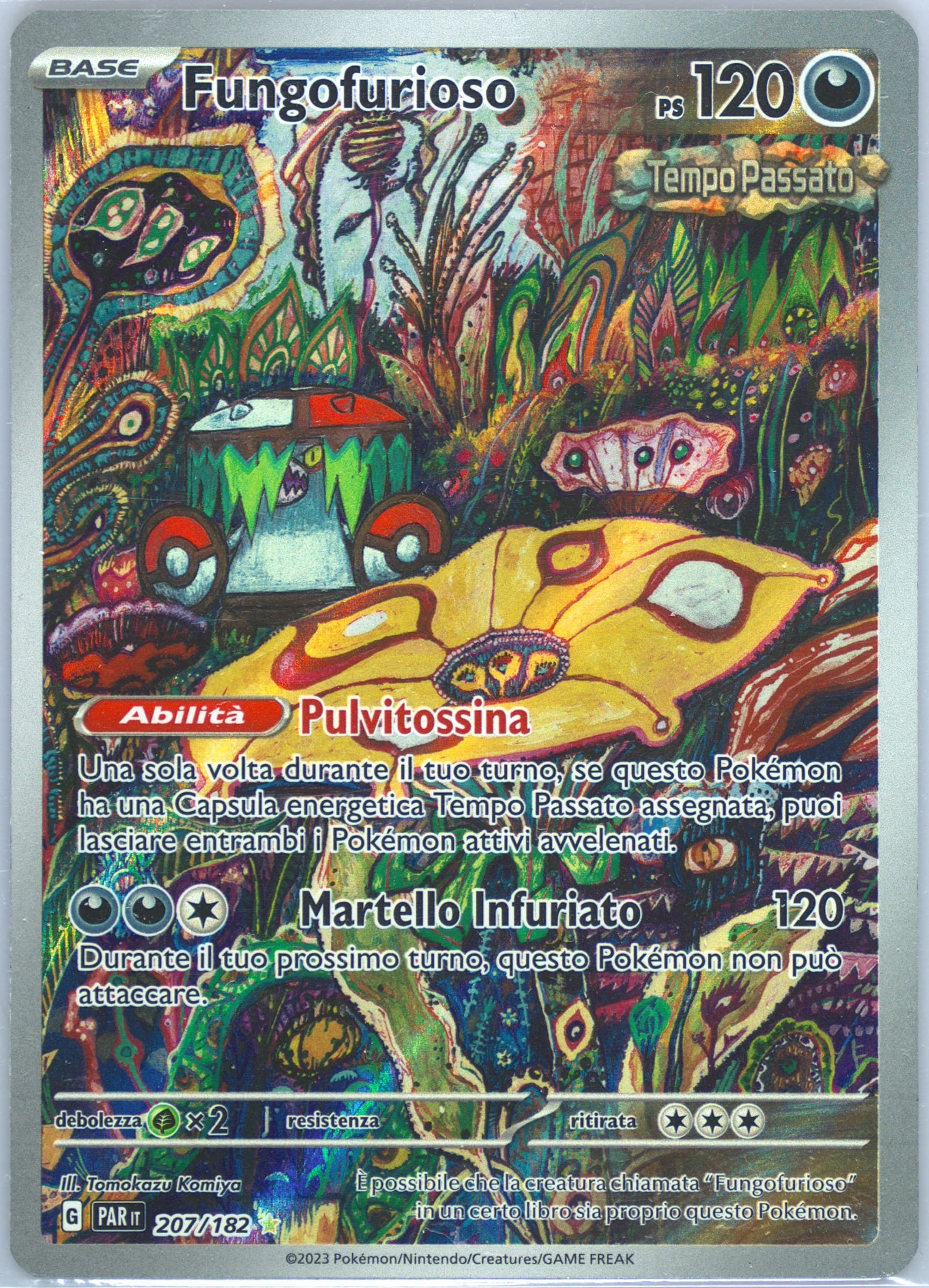Brute Bonnet Illustration Rare (207) 2023 Pokemon Italian Par It-Paradox Rift