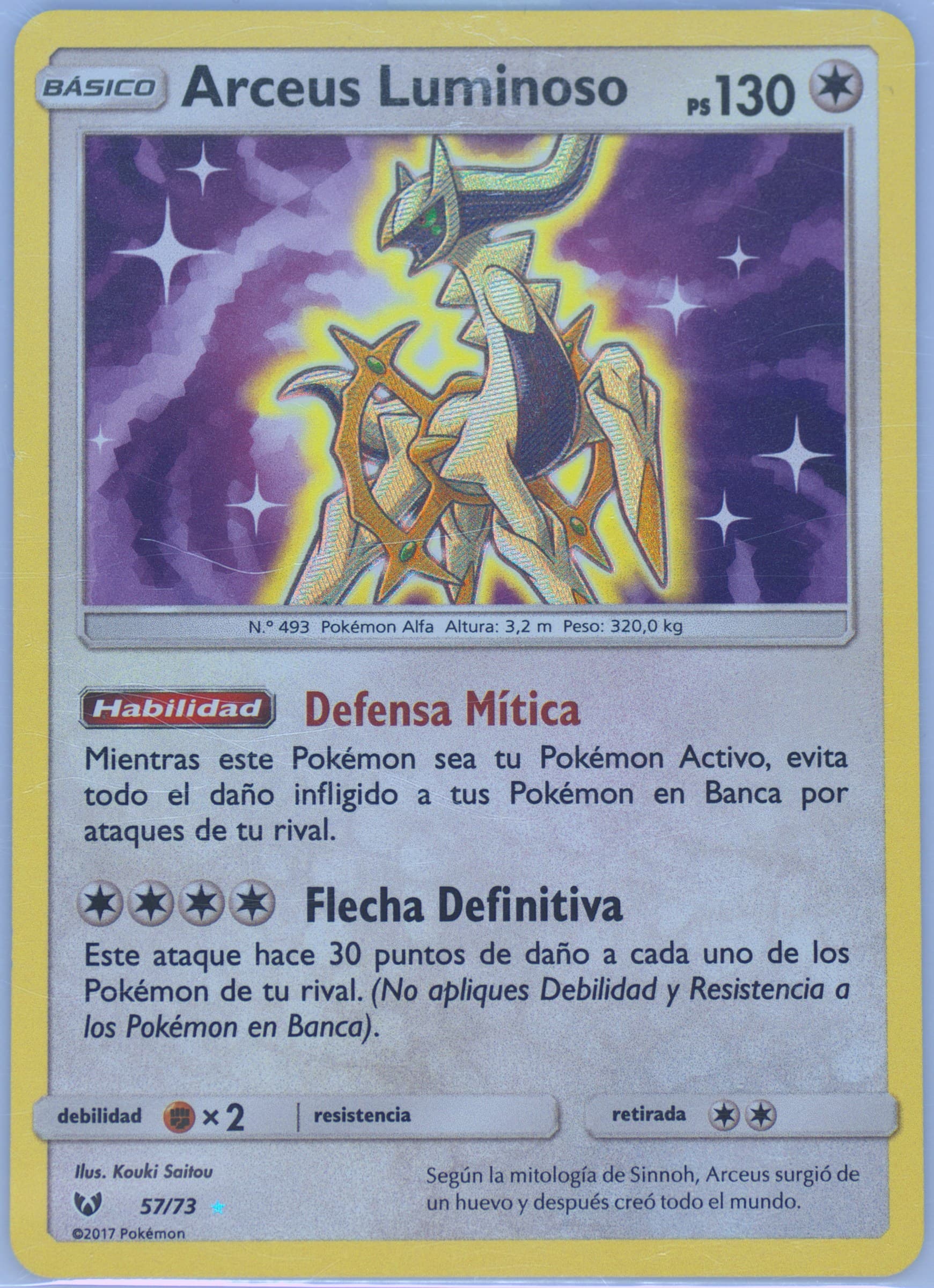 Shining Arceus-Holo Spanish (57) 2017 Pokemon Sun & Moon Shining Legends