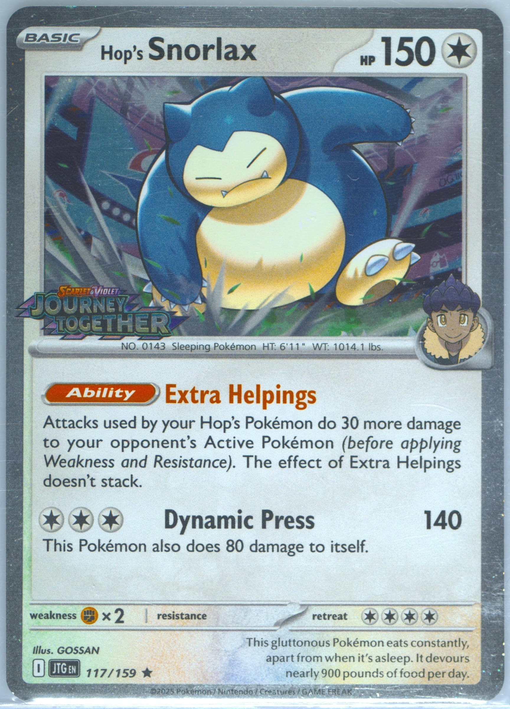 Hop's Snorlax Journey Together Release Promo (117) 2025 Pokemon Jtg EN-Journey Together