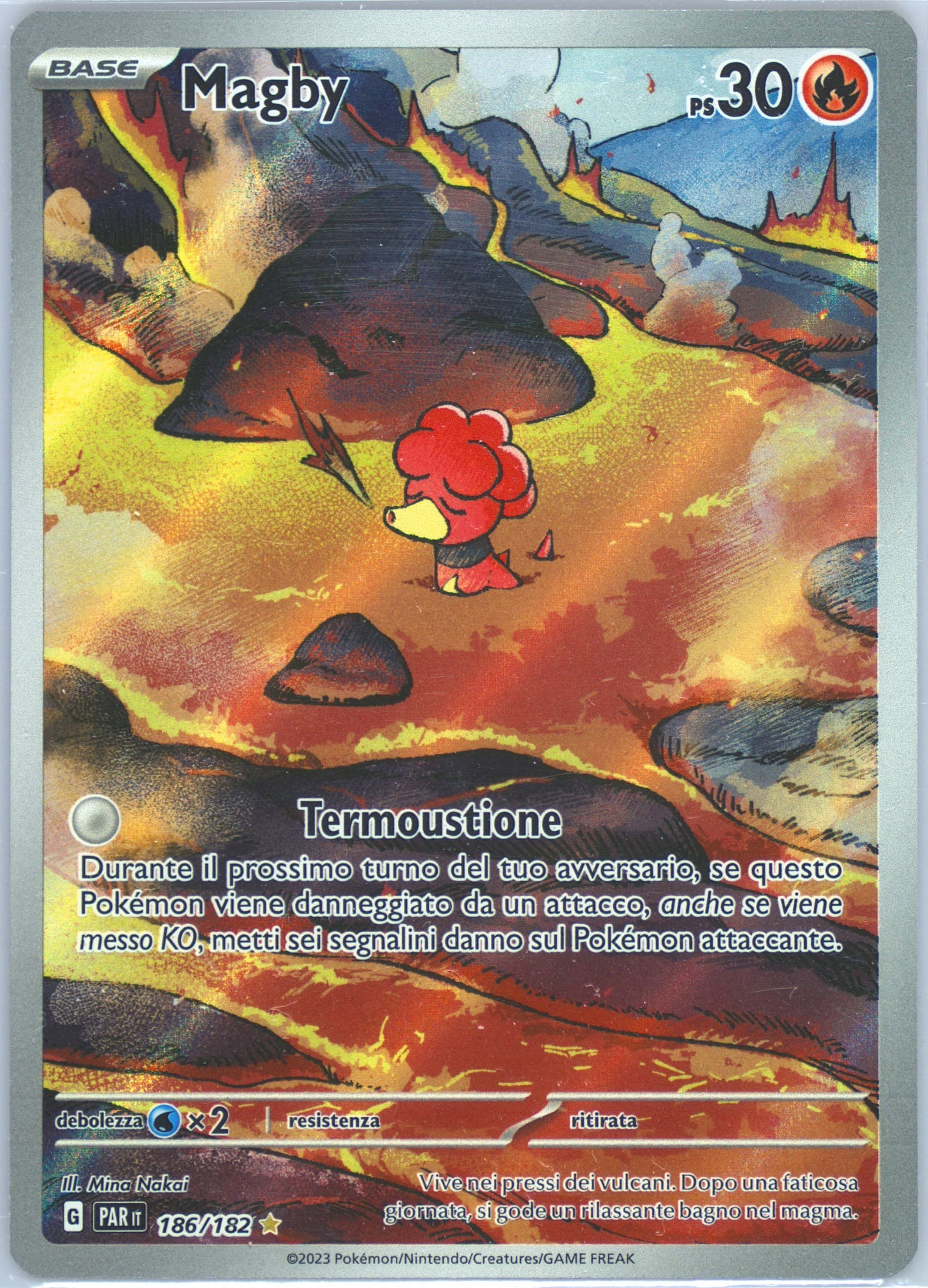 Magby Illustration Rare (186) 2023 Pokemon Italian Par It-Paradox Rift