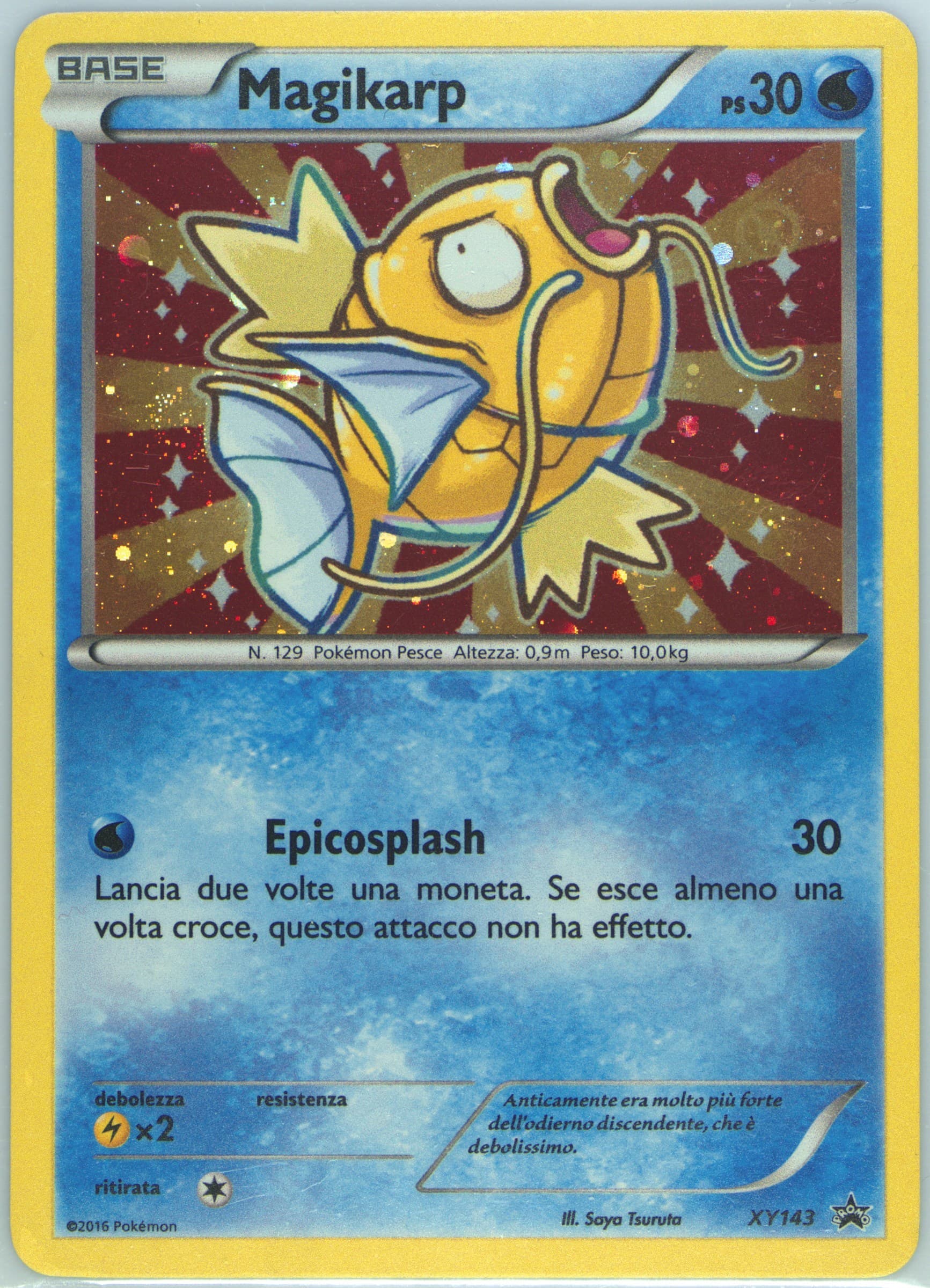 Magikarp-Holo Shiny Mega Gyarados-Italian (XY143) 2016 Pokemon XY Black Star Promo