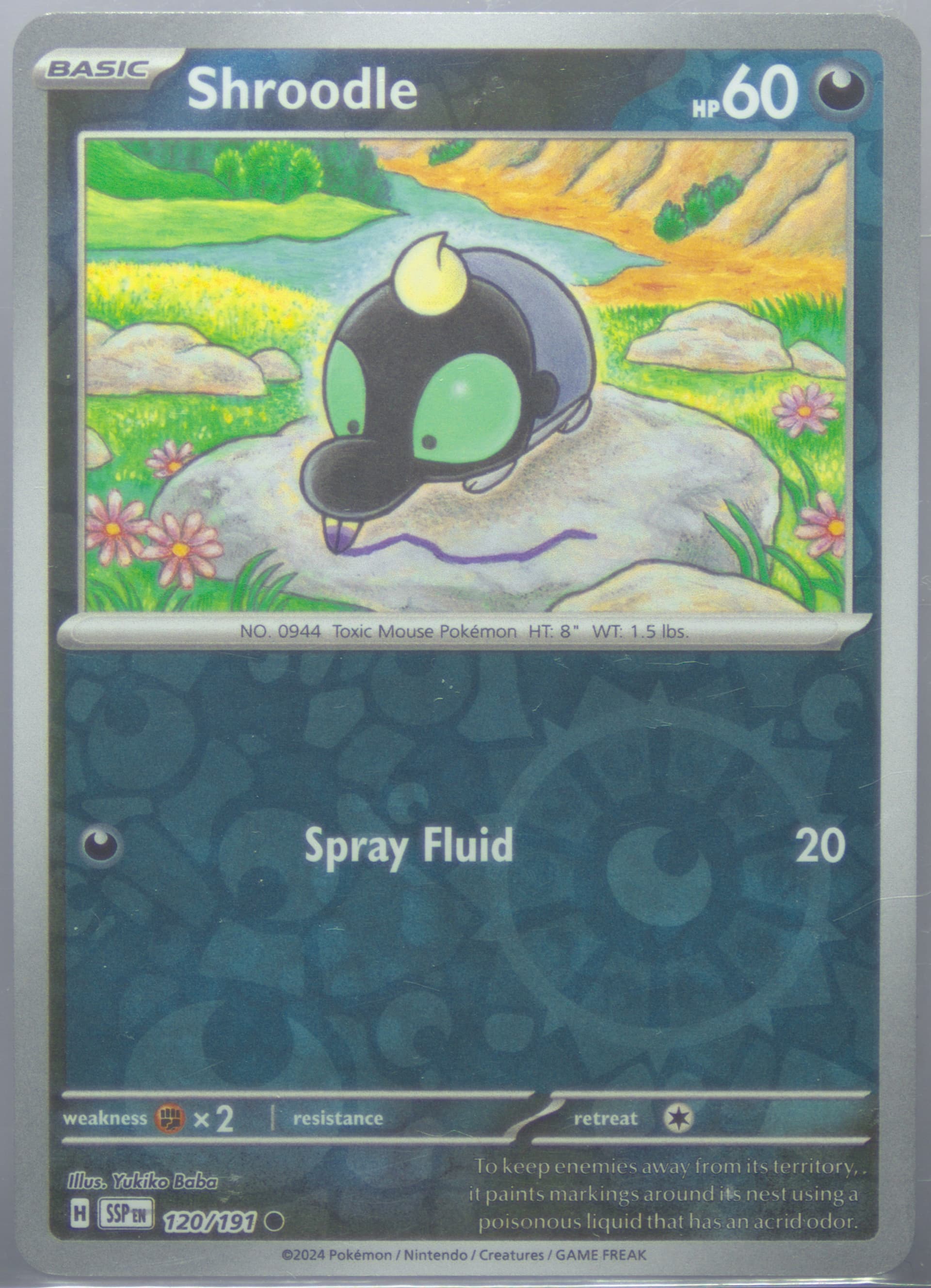 Shroodle Reverse Holo (120) 2024 Pokemon Ssp EN-Surging Sparks