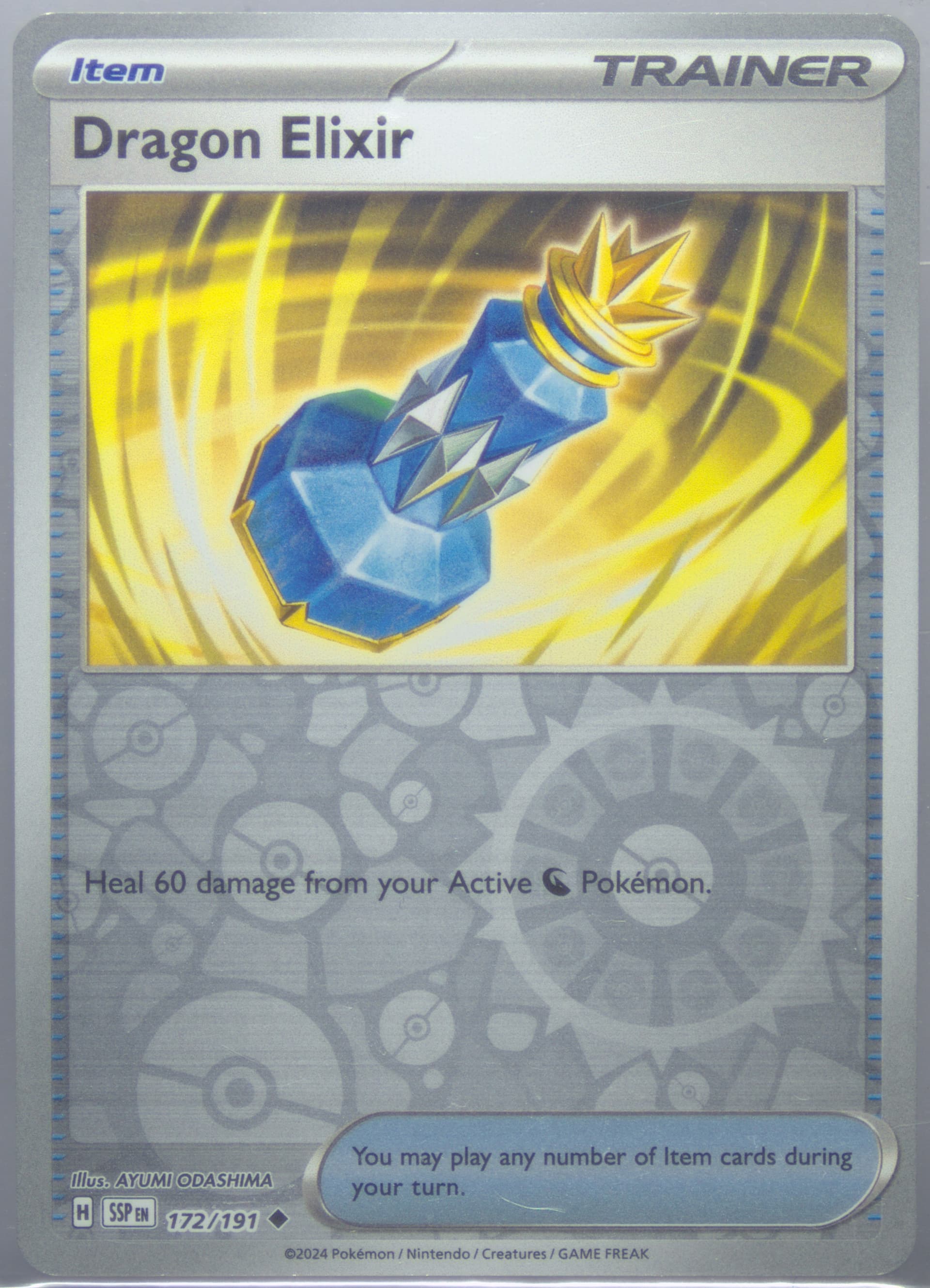 Dragon Elixir Reverse Holo (172) 2024 Pokemon Ssp EN-Surging Sparks