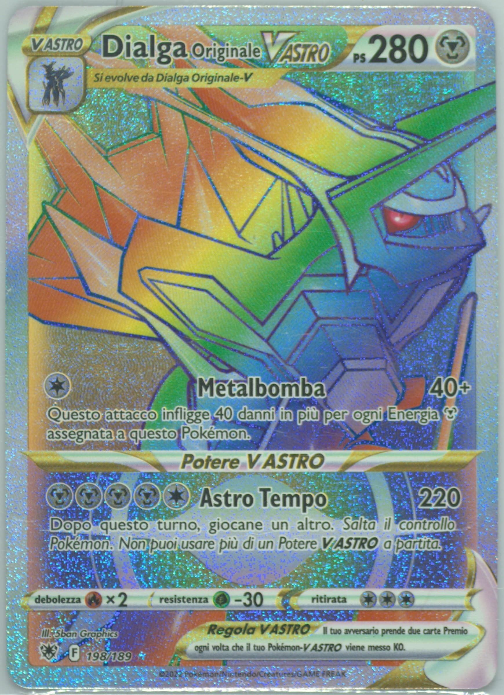 Full Art/Dialga Originale Vastro Italian-Secret (198) 2022 Pokemon Sword & Shield Astral Radiance