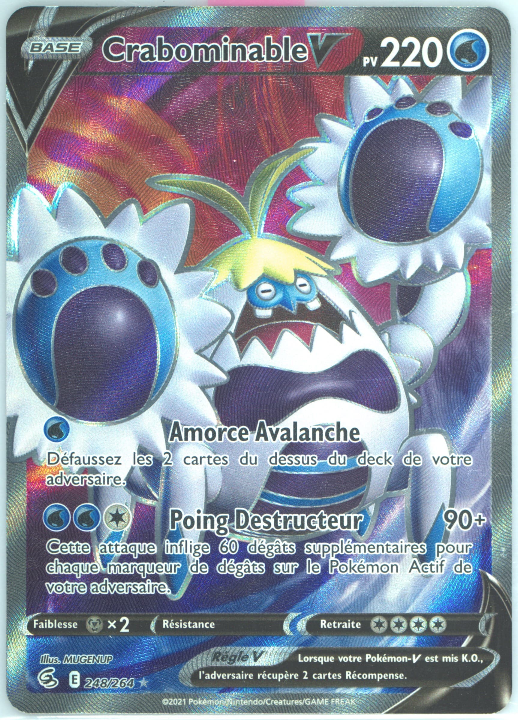 Full Art/Crabominable V French (248) 2021 Pokemon Sword & Shield Fusion Strike