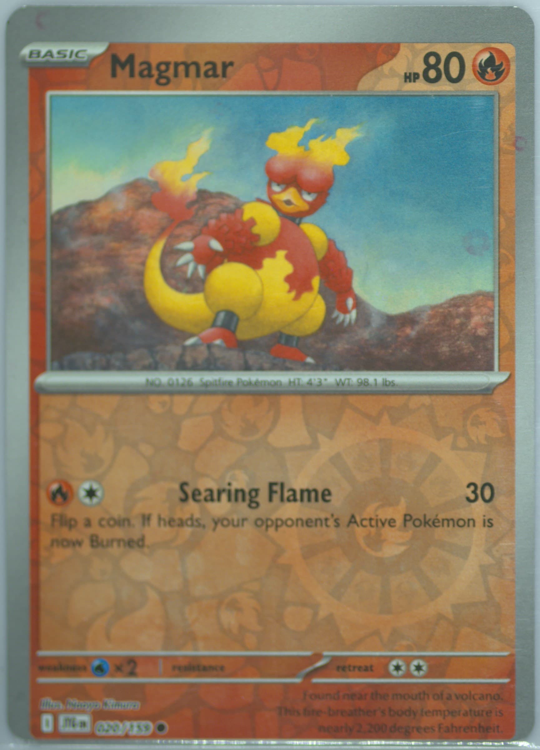 Magmar Reverse Holo (020) 2025 Pokemon Jtg EN-Journey Together