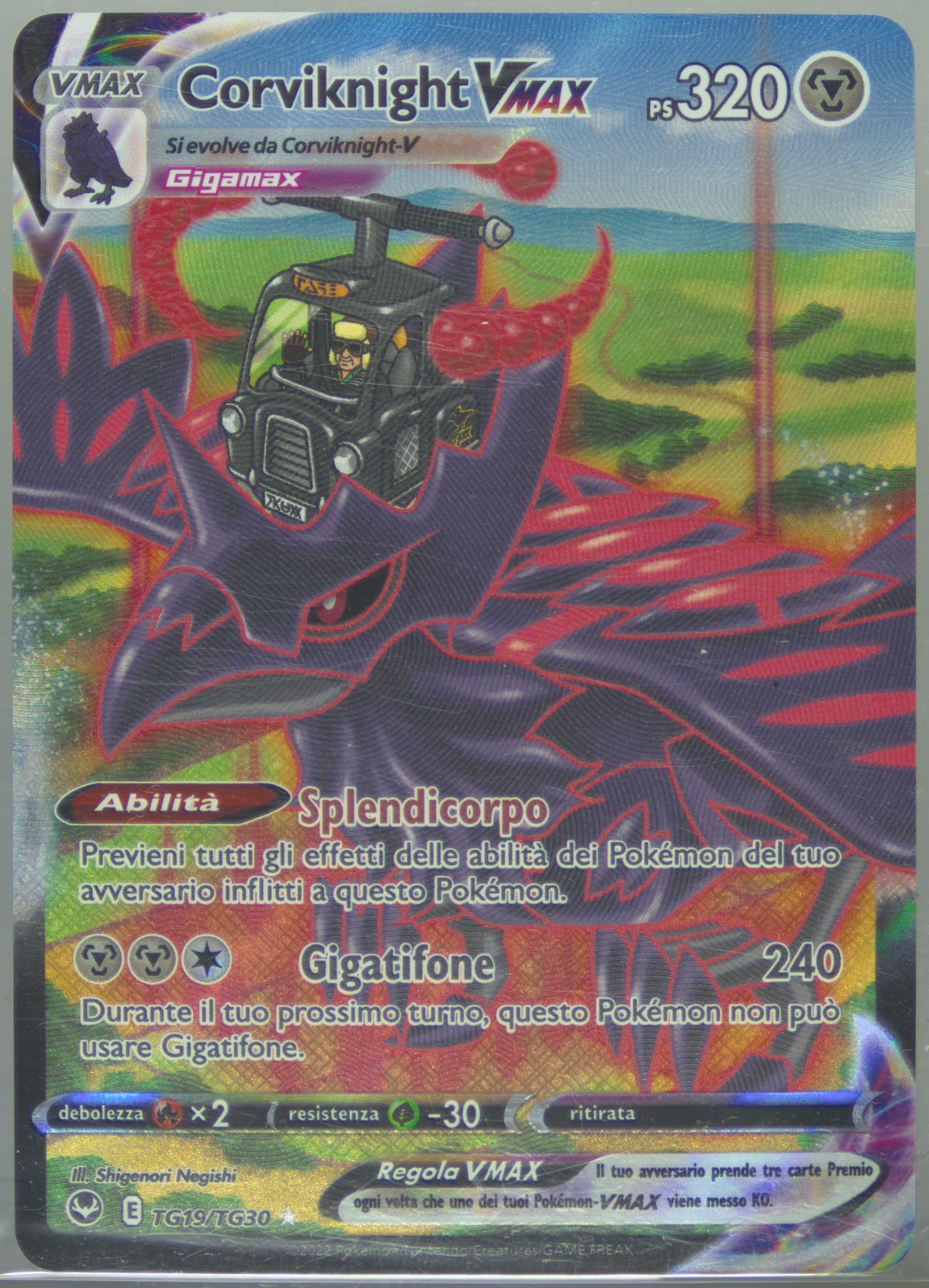 Full Art/Corviknight Vmax Italian (TG19) 2022 Pokemon Sword & Shield Silver Tempest