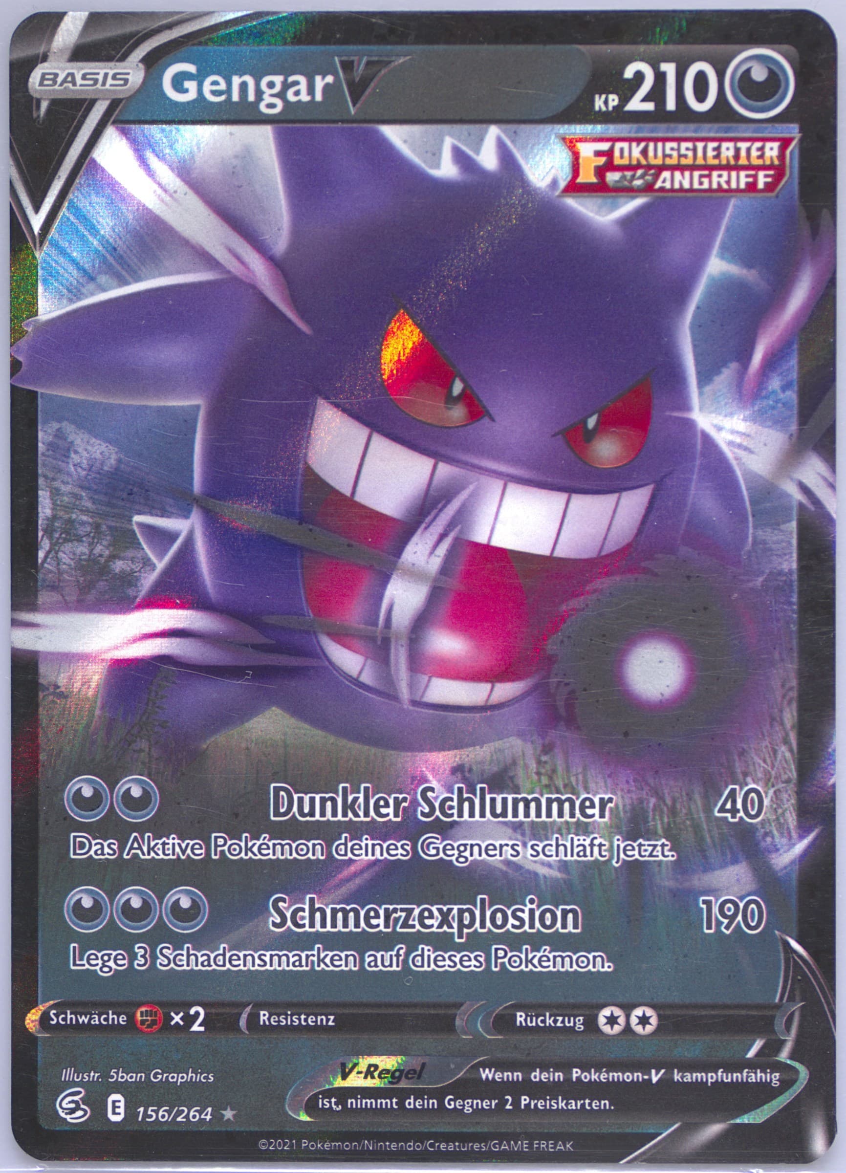 Gengar V German (156) 2021 Pokemon Sword & Shield Fusion Strike