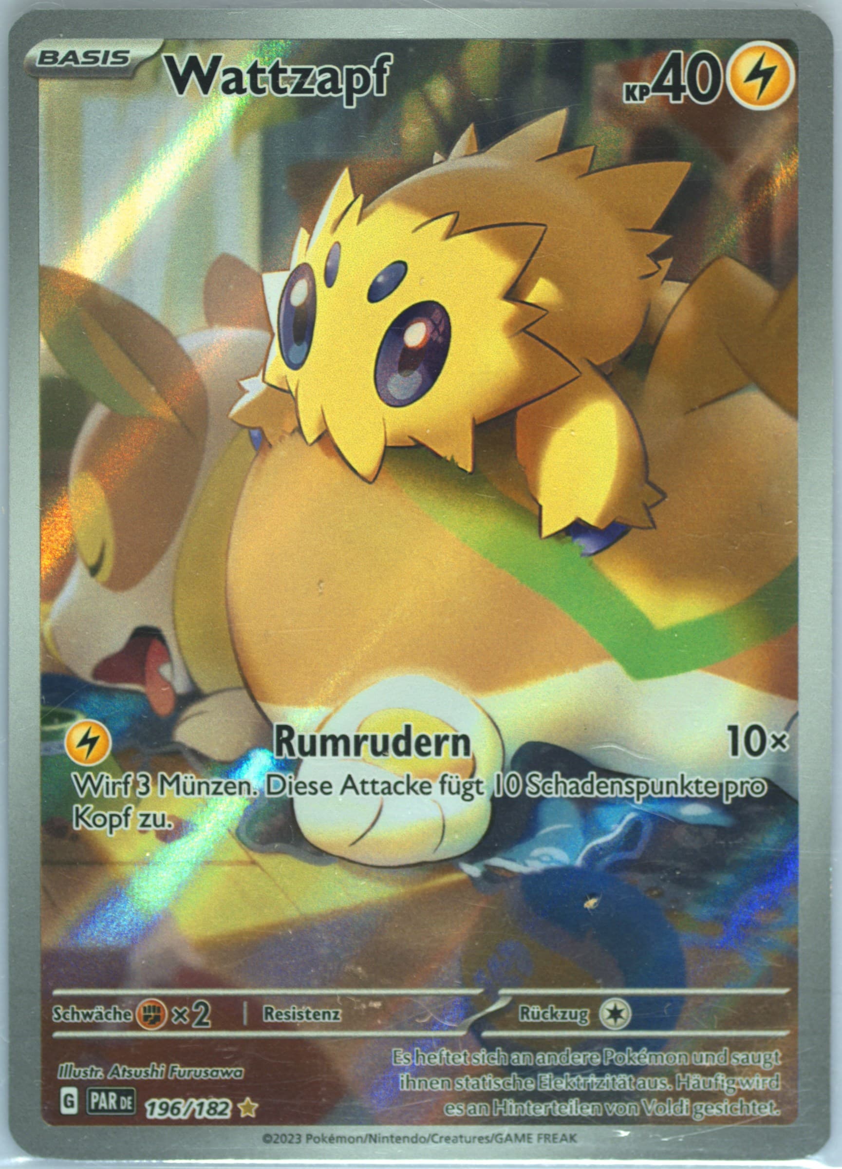Joltik Illustration Rare (196) 2023 Pokemon German Par de-Paradox Rift