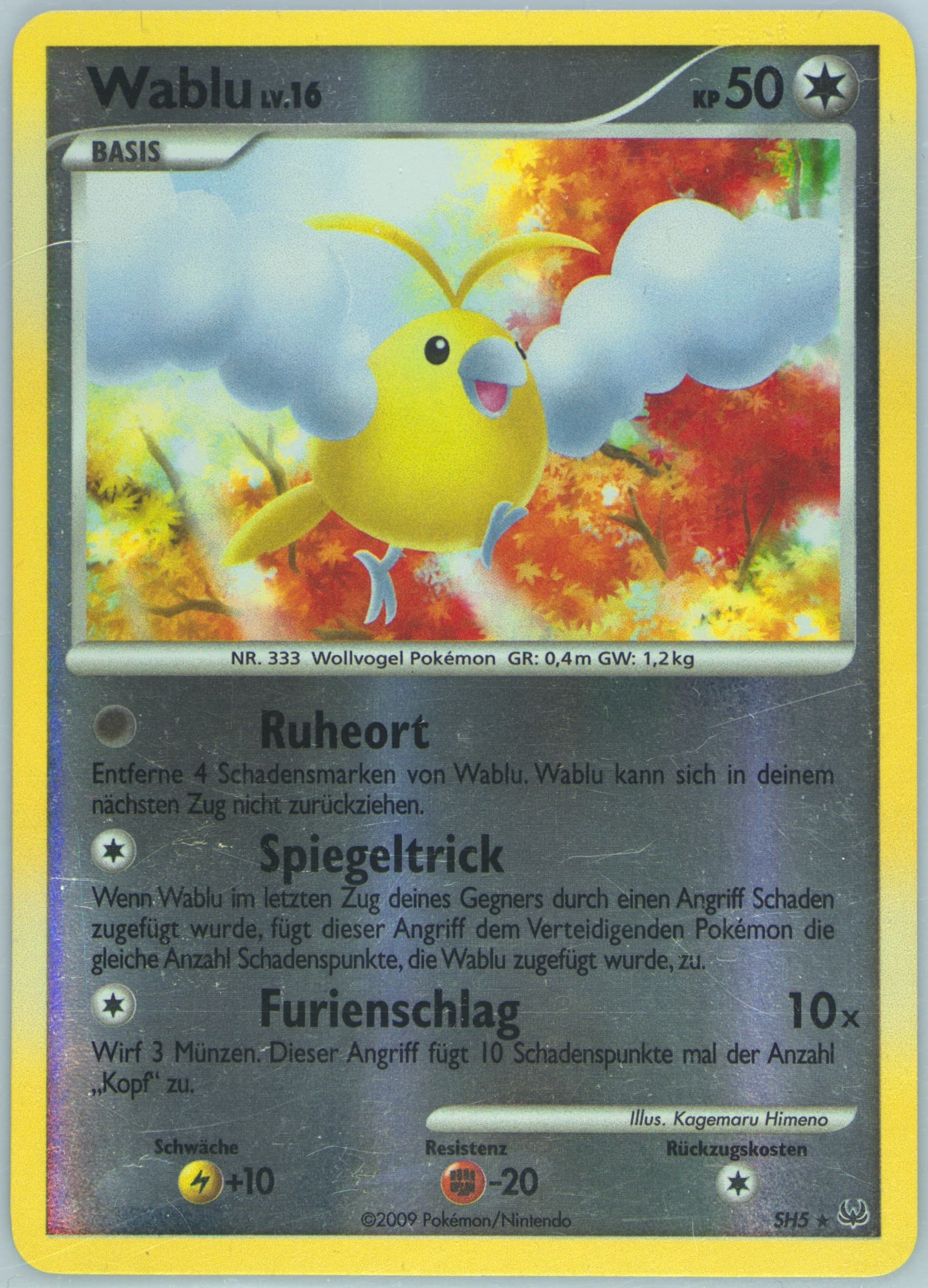 Wablu-Reverse Foil (SH5) 2010 Pokemon Platinum Arceus German