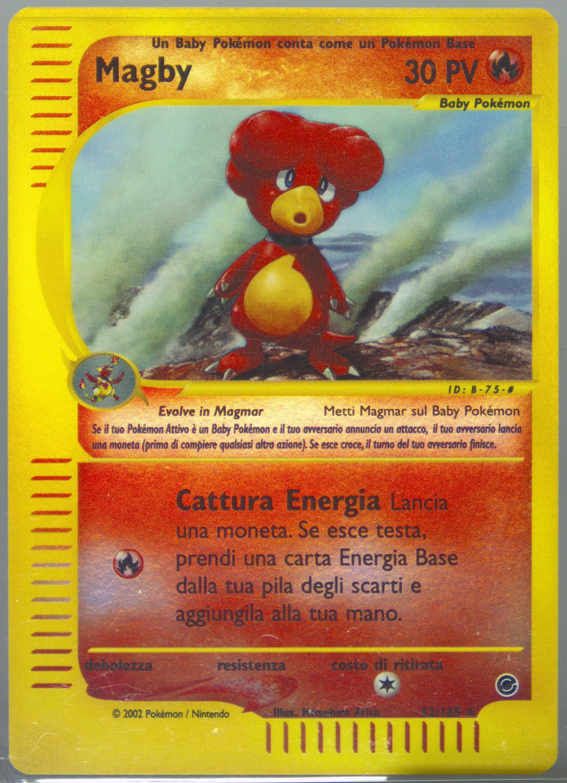 Magby-Reverse Foil Italian (52) 2002 Pokemon Expedition