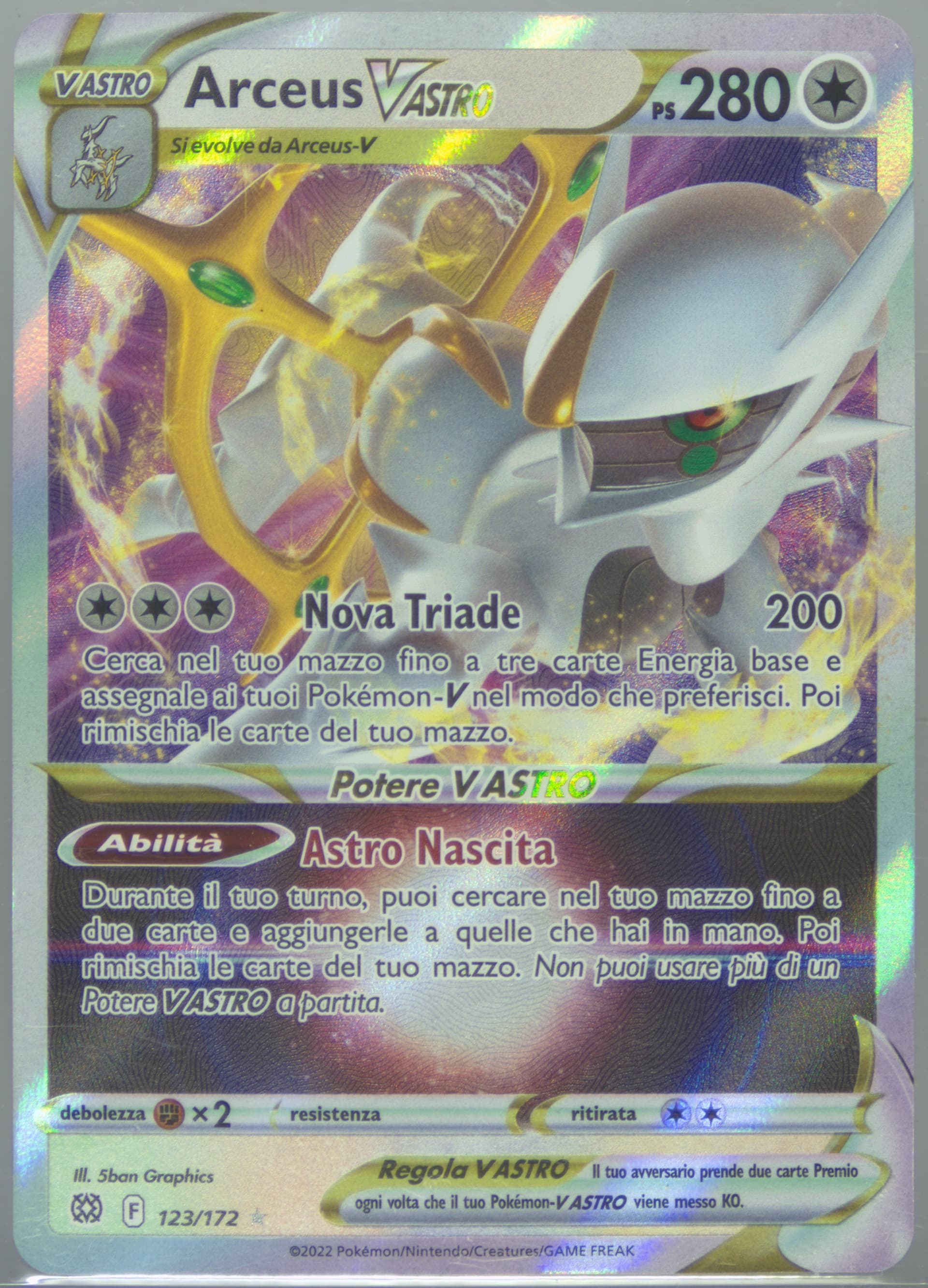 Arceus Vstar Italian (123) 2022 Pokemon Sword & Shield Brilliant Stars
