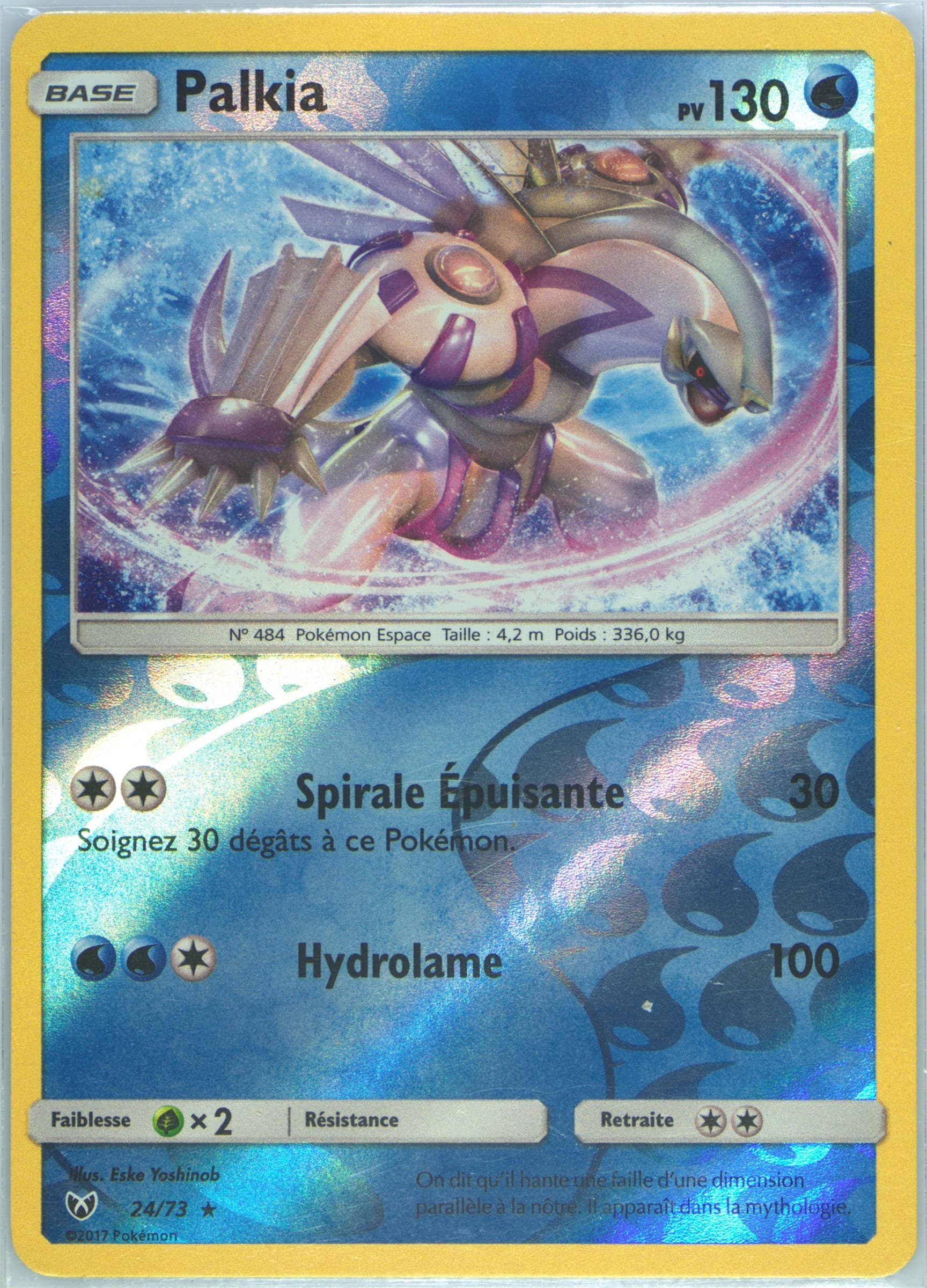 Palkia-Reverse Foil French (24) 2017 Pokemon Sun & Moon Shining Legends
