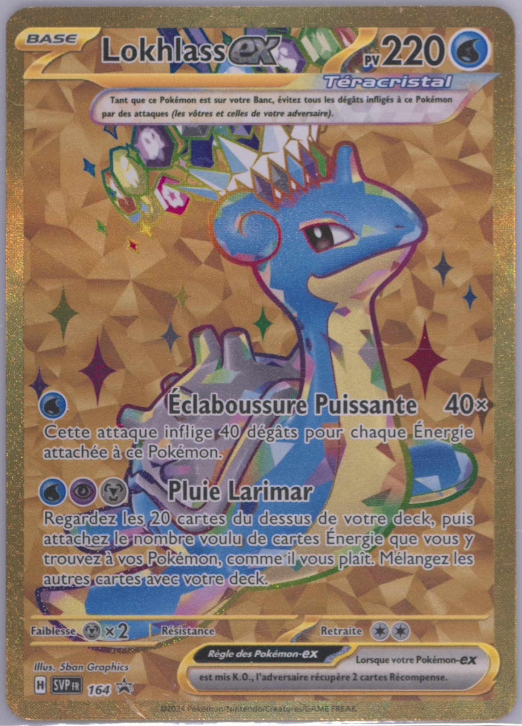 Lapras EX Terapagos EX Ultra-Premium Collection (164) 2024 Pokemon French Svp FR-SV Black Star Promo
