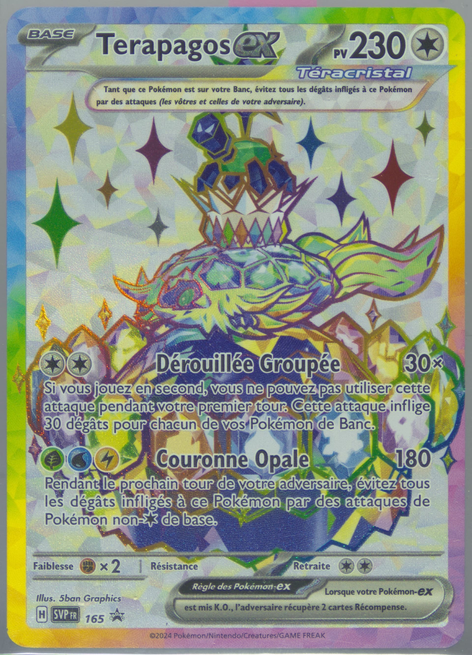 Terapagos EX Terapagos EX Ultra-Premium Collection (165) 2024 Pokemon French Svp FR-SV Black Star Promo