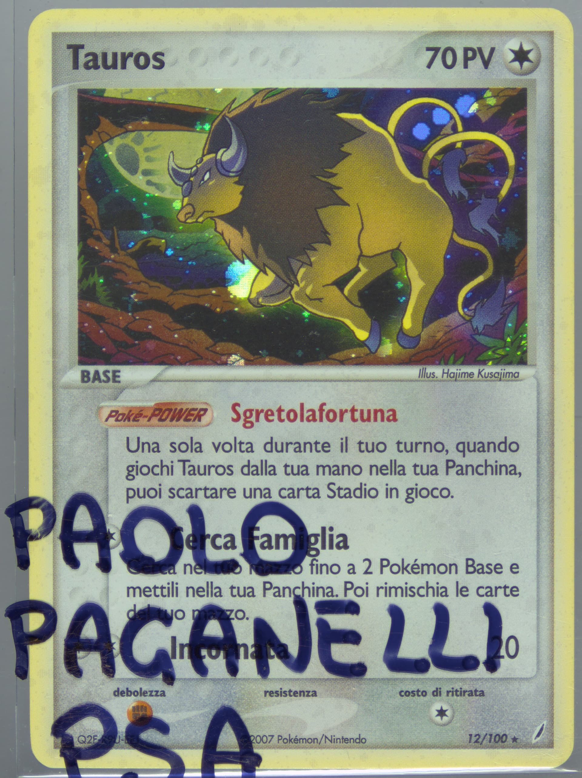 Tauros-Holo (12) 2007 Pokemon Italian EX Crystal Guardians