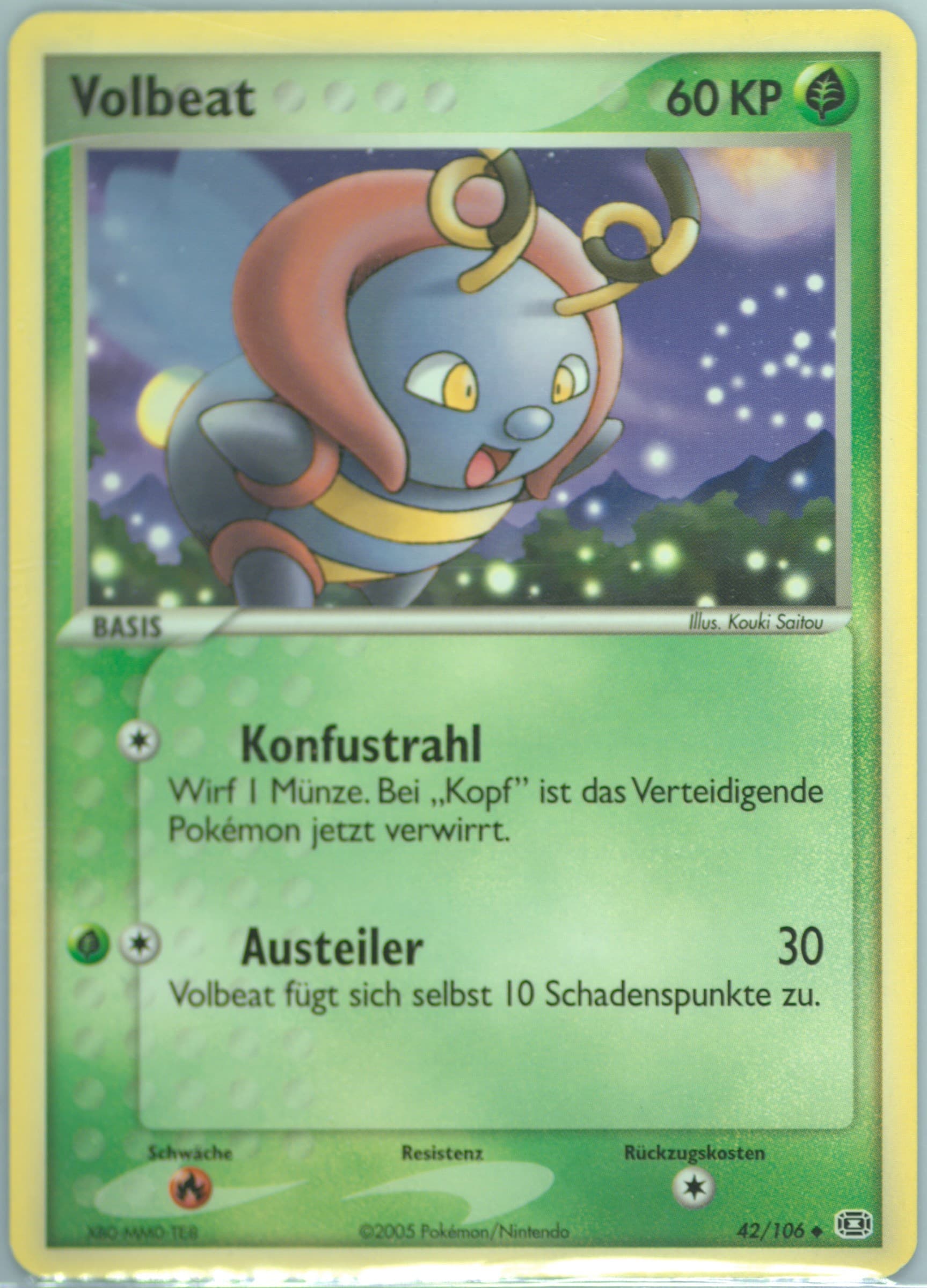 Volbeat German (42) 2005 Pokemon EX Emerald