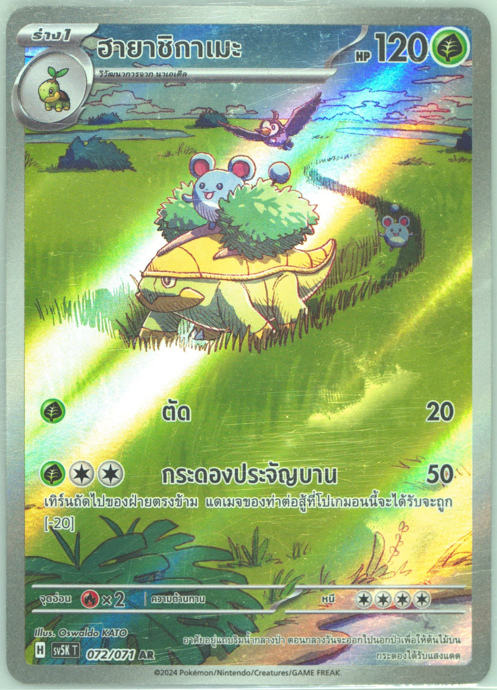 Grotle Art Rare (072) 2024 Pokemon Thai Sv5k T-Wild Force