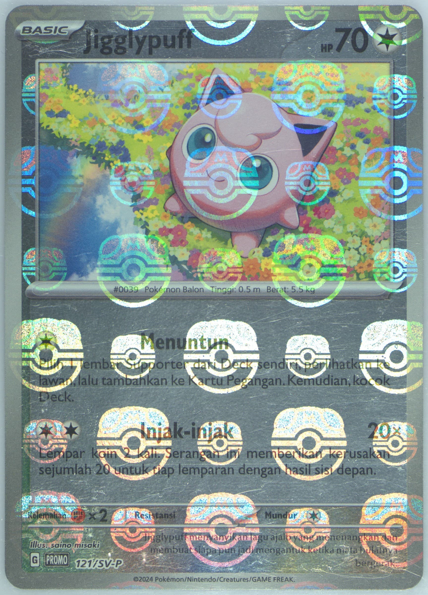 Jigglypuff Monthly Promo-Master Ball (121) 2024 Pokemon Indonesian SV-P Promo