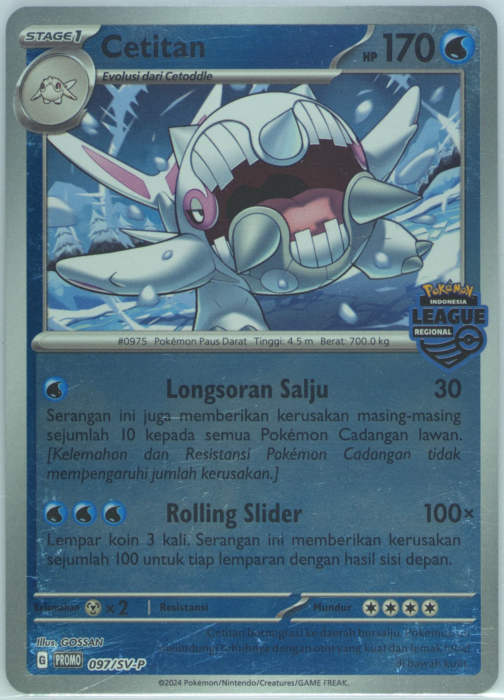 Cetitan Regional League 2023-2024 Indonesia Volume 2-Participation (097) 2024 Pokemon Indonesian SV-P Promo