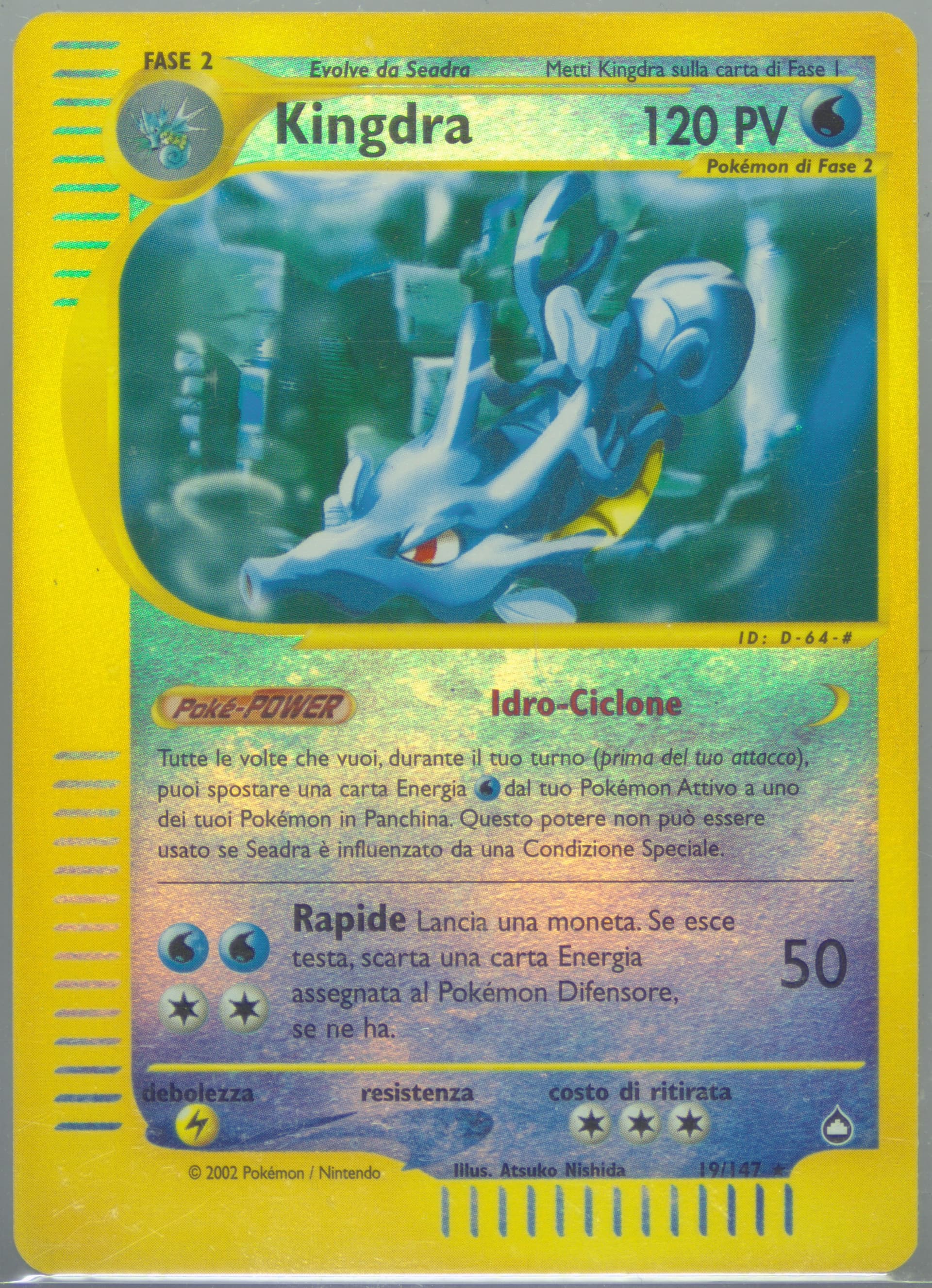 Kingdra-Reverse Foil Italian (19) 2003 Pokemon Aquapolis