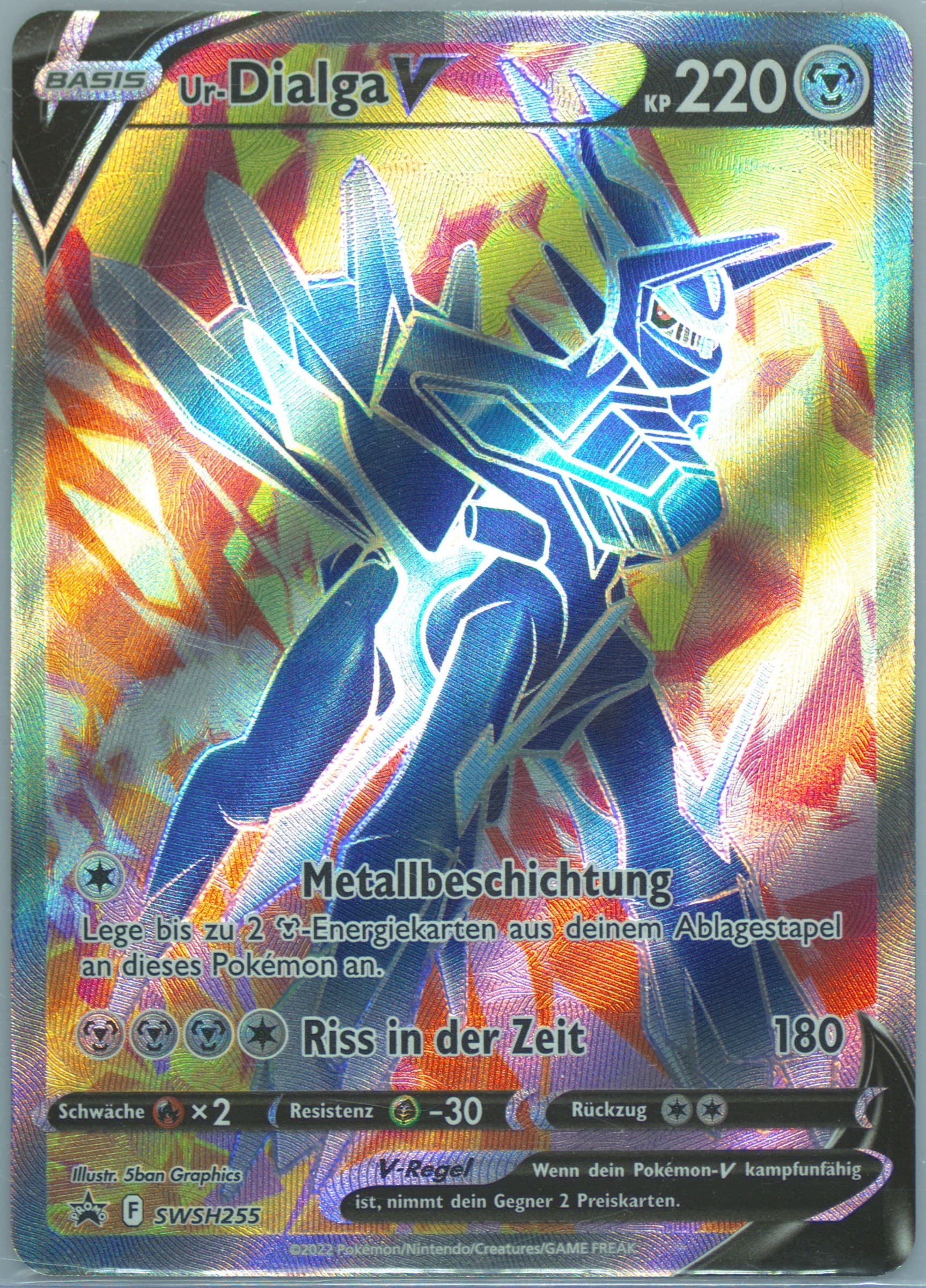 Full Art/UR-Dialga V Origin Forme Dialga Vstar Premium Collection-German (255) 2022 Pokemon Swsh Black Star Promo