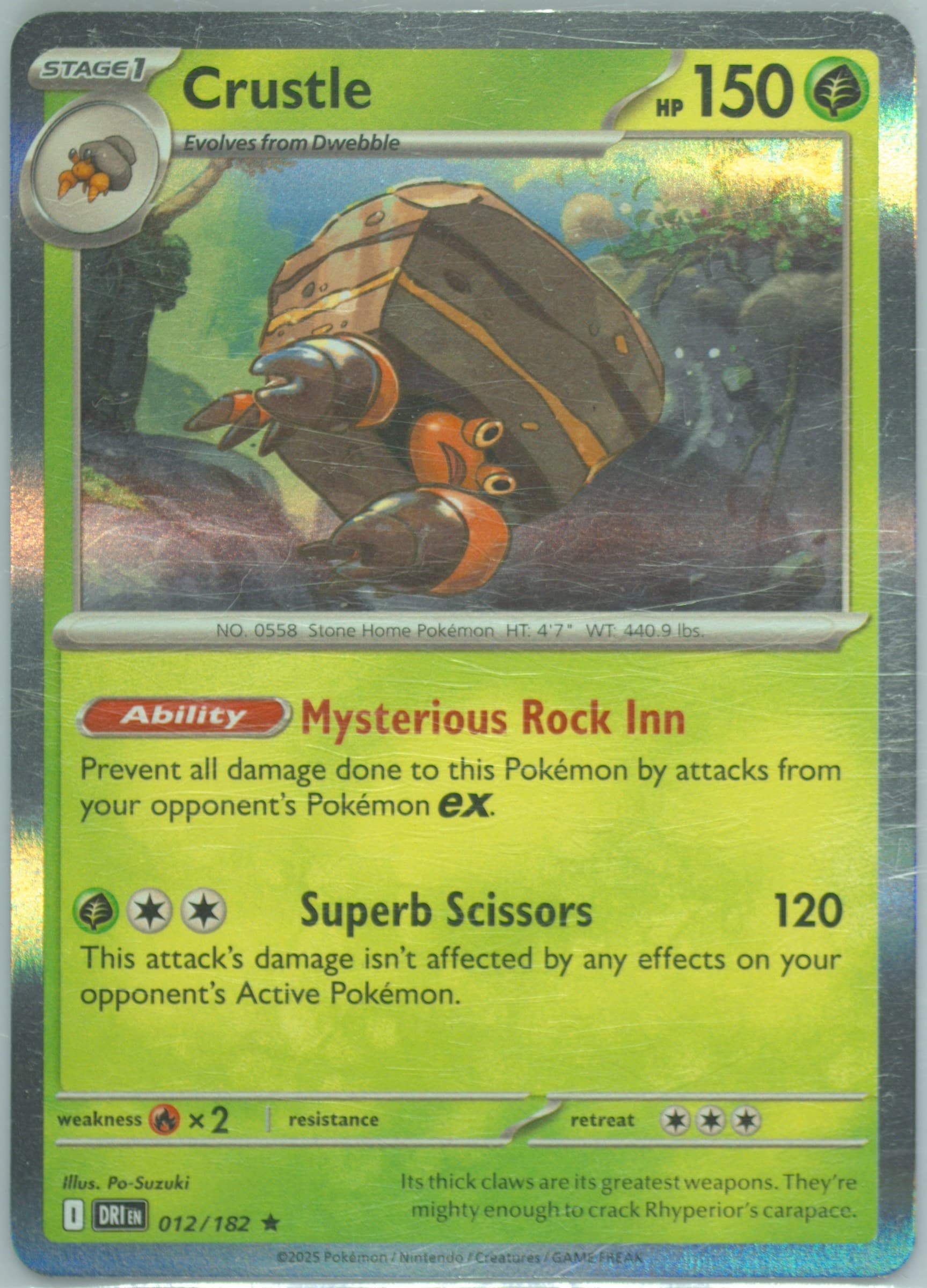 Crustle (012) 2025 Pokemon Dri EN-Destined Rivals