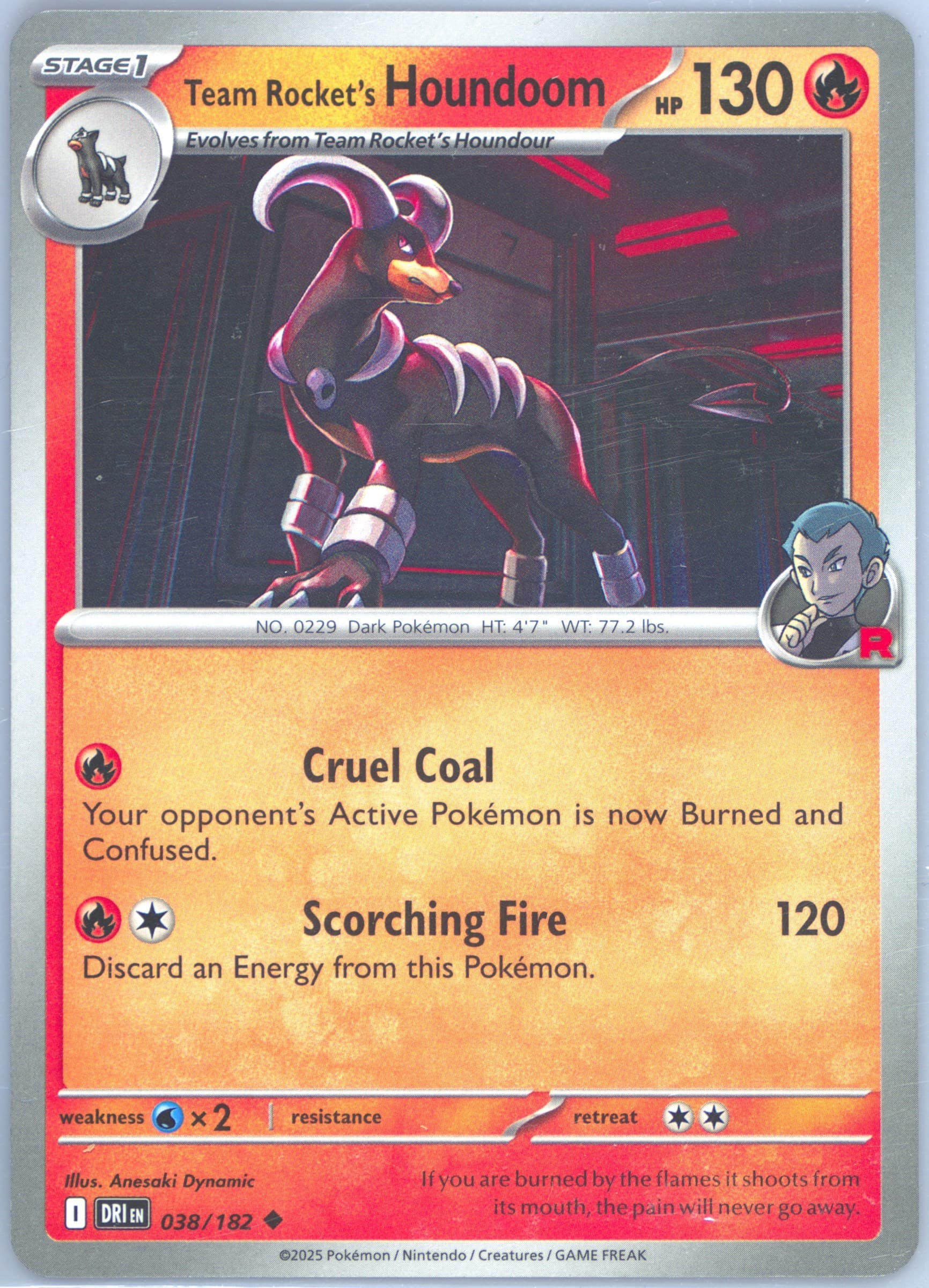 Team Rocket's Houndoom (038) 2025 Pokemon Dri EN-Destined Rivals
