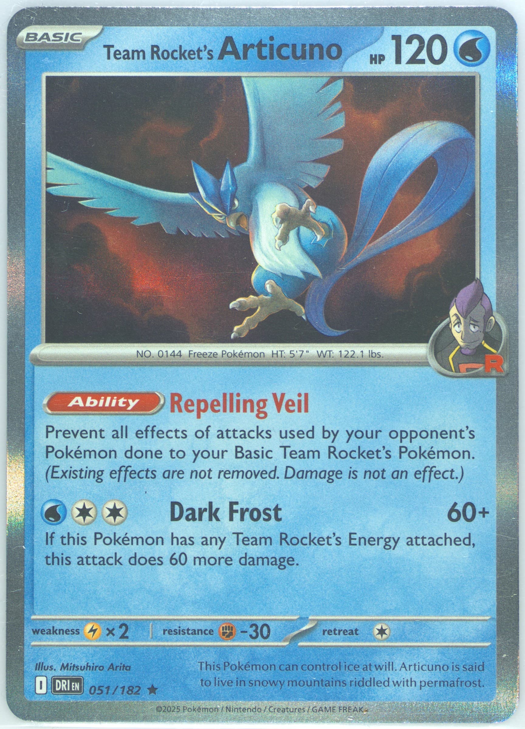 Team Rocket's Articuno (051) 2025 Pokemon Dri EN-Destined Rivals