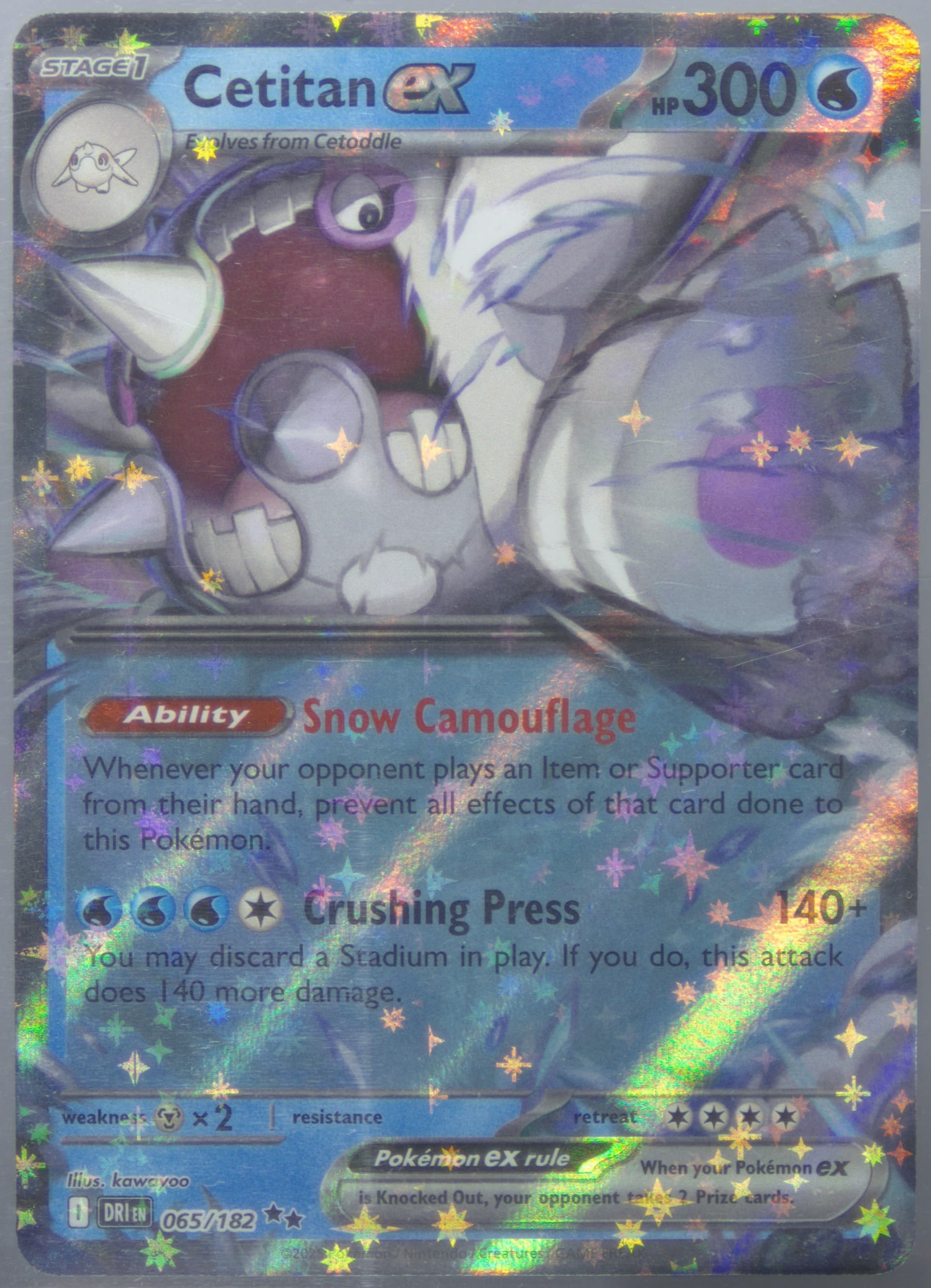 Cetitan EX (065) 2025 Pokemon Dri EN-Destined Rivals