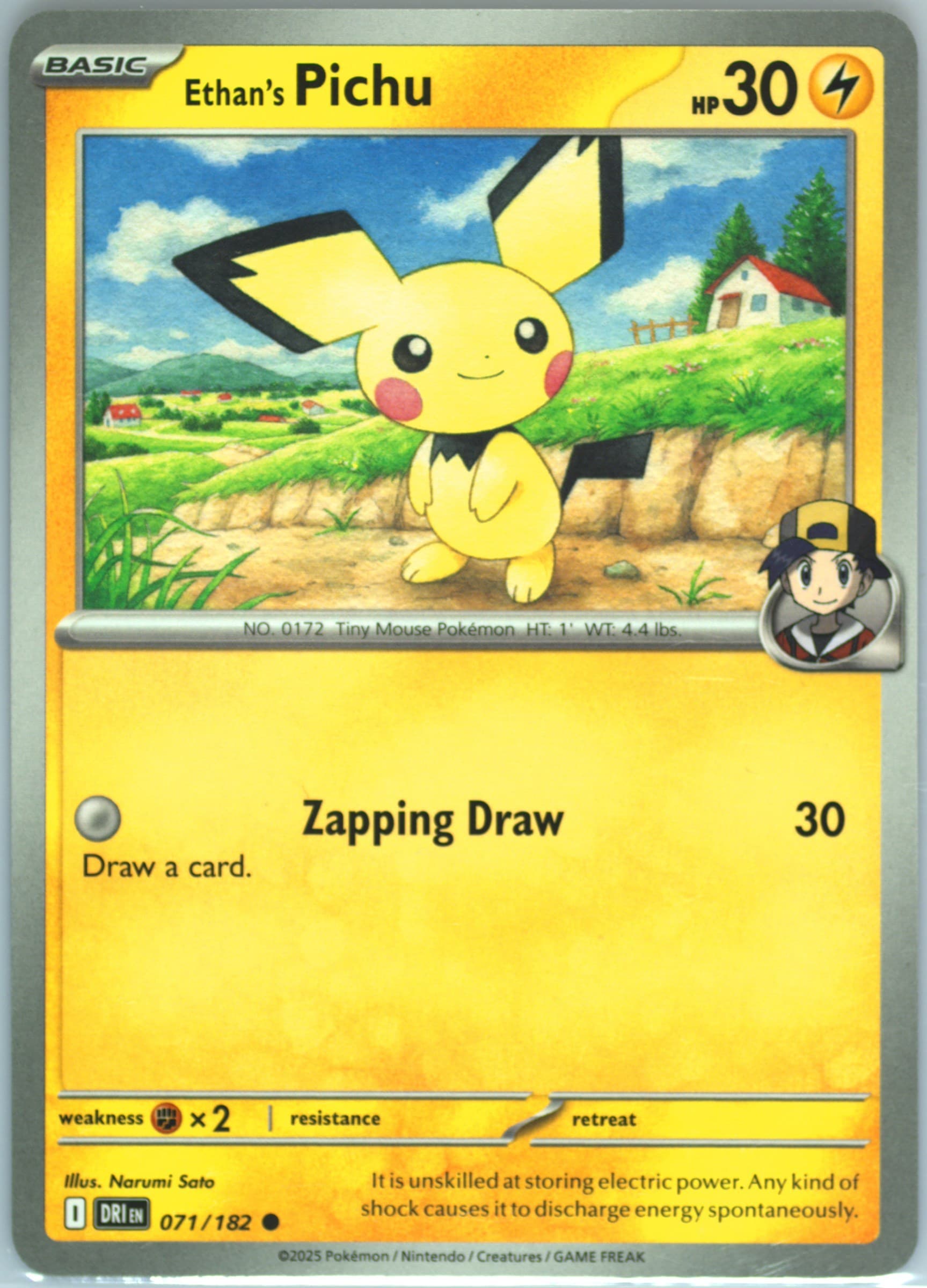 Ethan's Pichu (071) 2025 Pokemon Dri EN-Destined Rivals