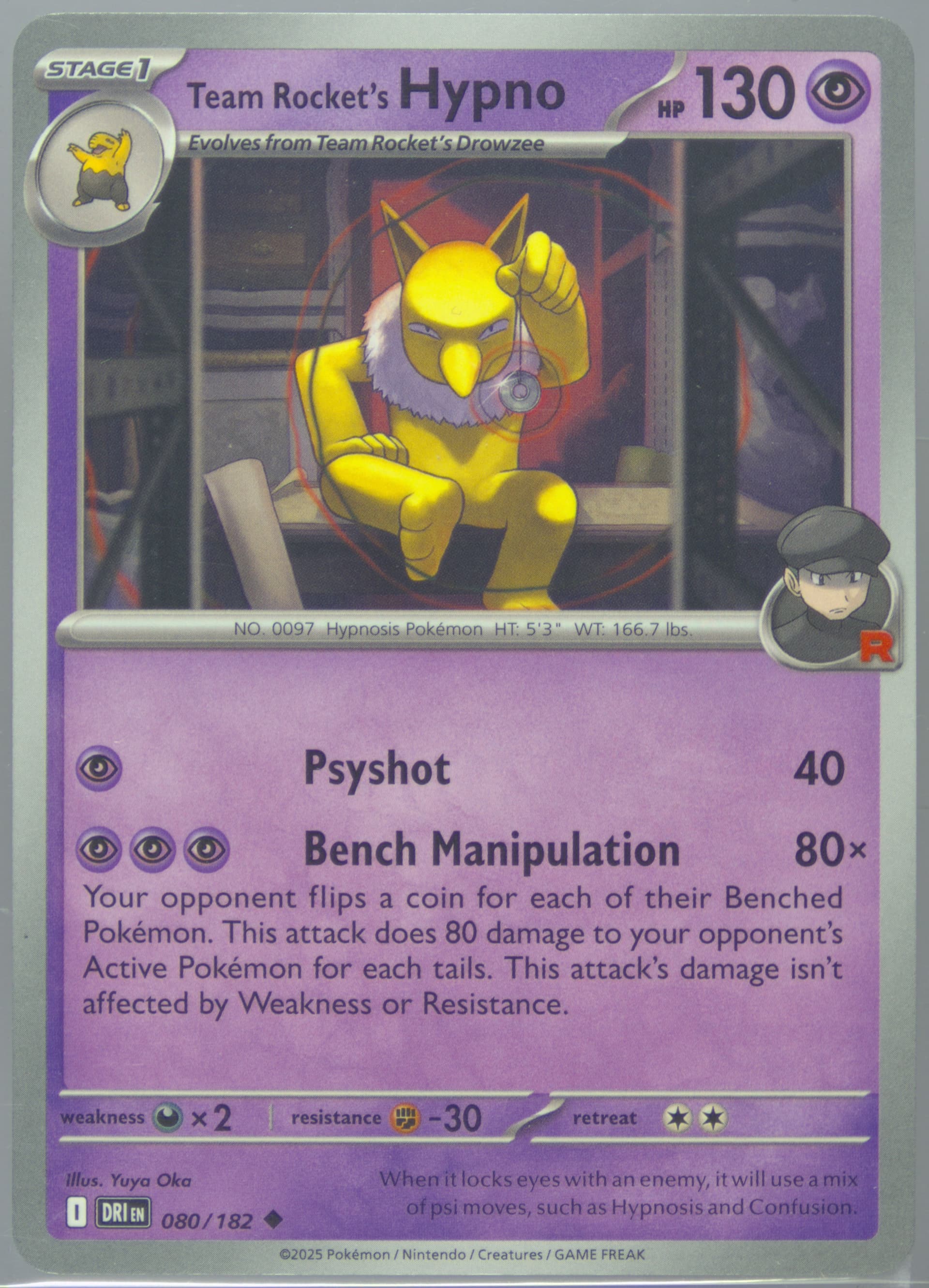Team Rocket's Hypno (080) 2025 Pokemon Dri EN-Destined Rivals