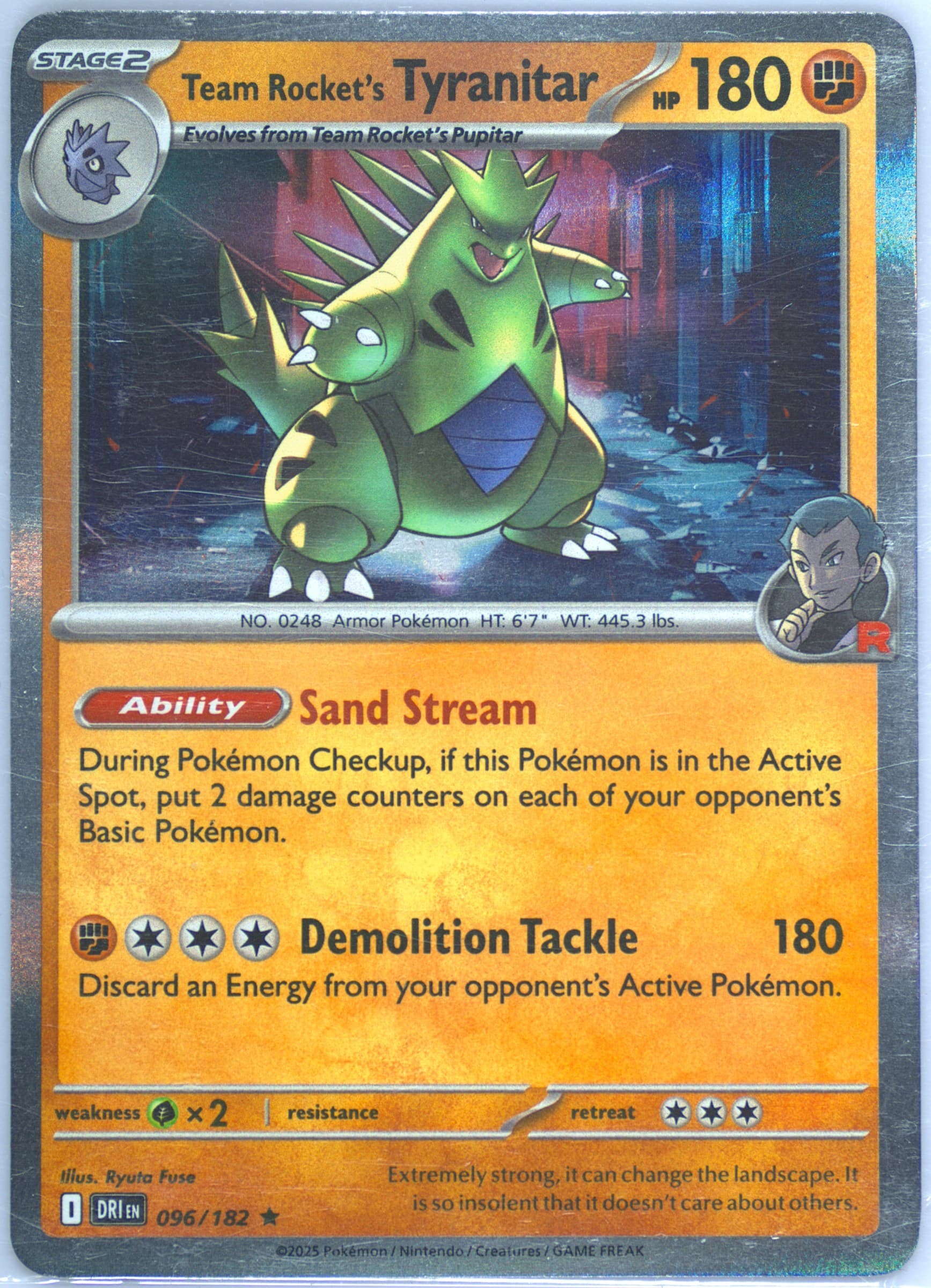 Team Rocket's Tyranitar (096) 2025 Pokemon Dri EN-Destined Rivals