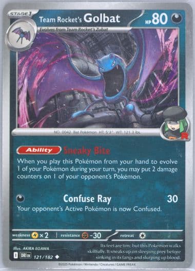 Team Rocket's Golbat (121) 2025 Pokemon Dri EN-Destined Rivals