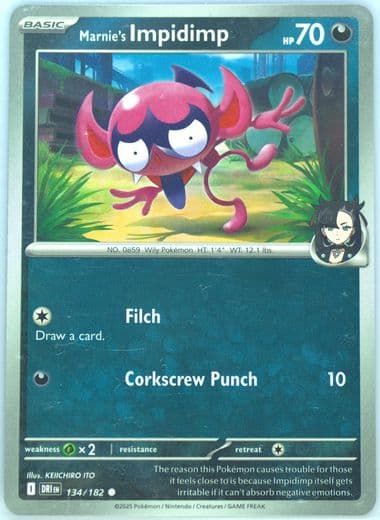 Marnie's Impidimp (134) 2025 Pokemon Dri EN-Destined Rivals