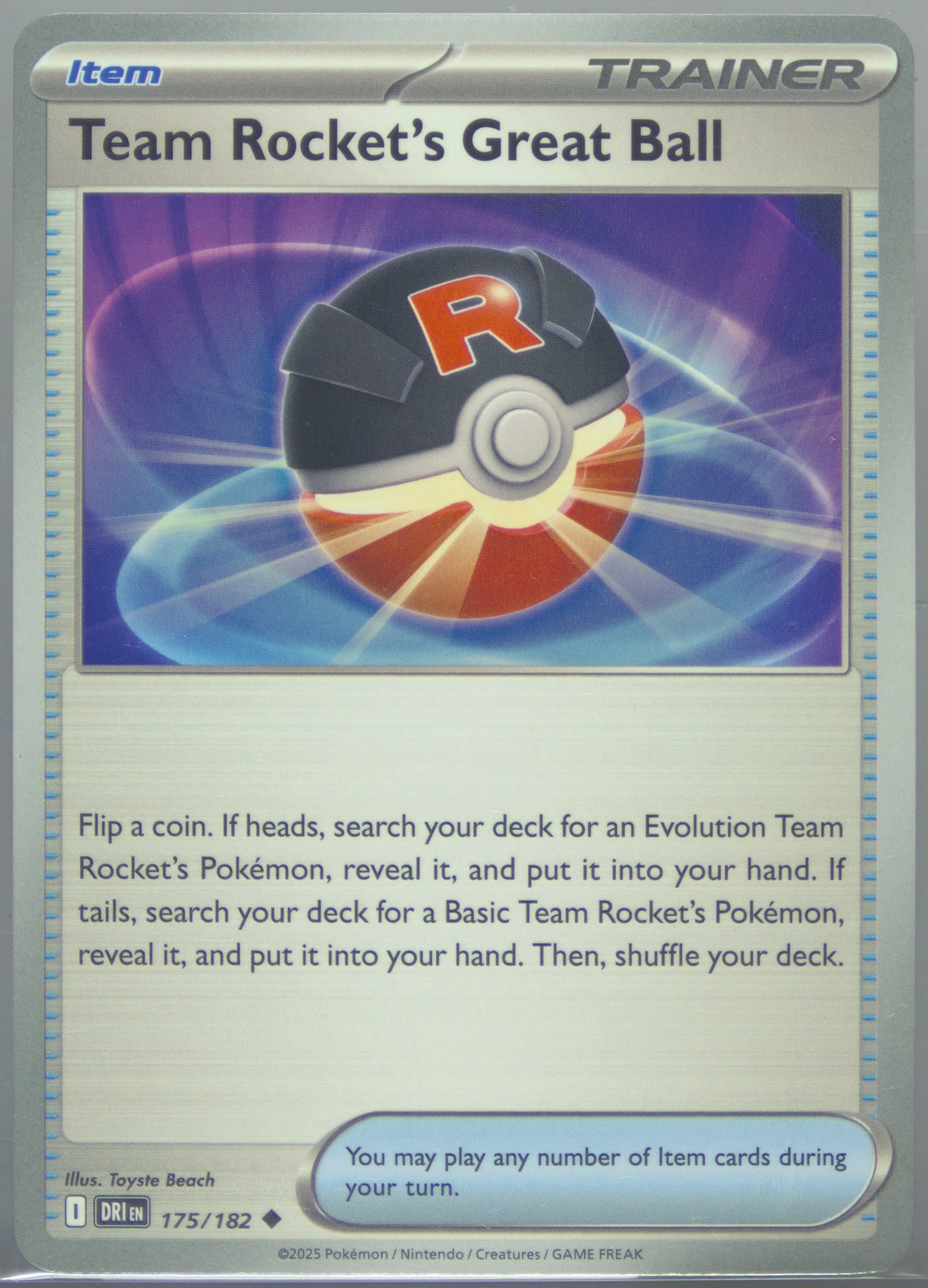 Team Rocket's Great Ball (175) 2025 Pokemon Dri EN-Destined Rivals