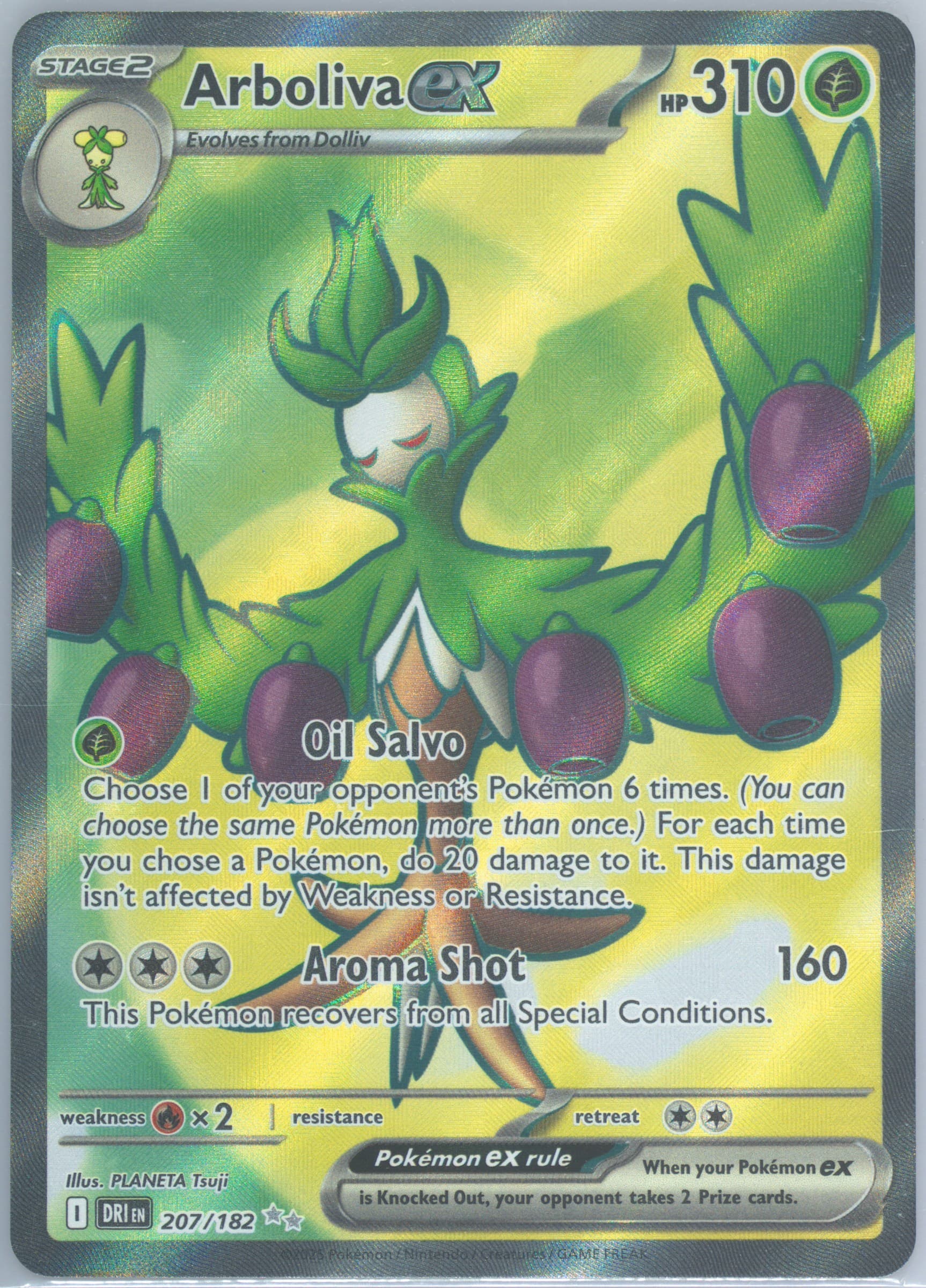 Arboliva EX Ultra Rare (207) 2025 Pokemon Dri EN-Destined Rivals