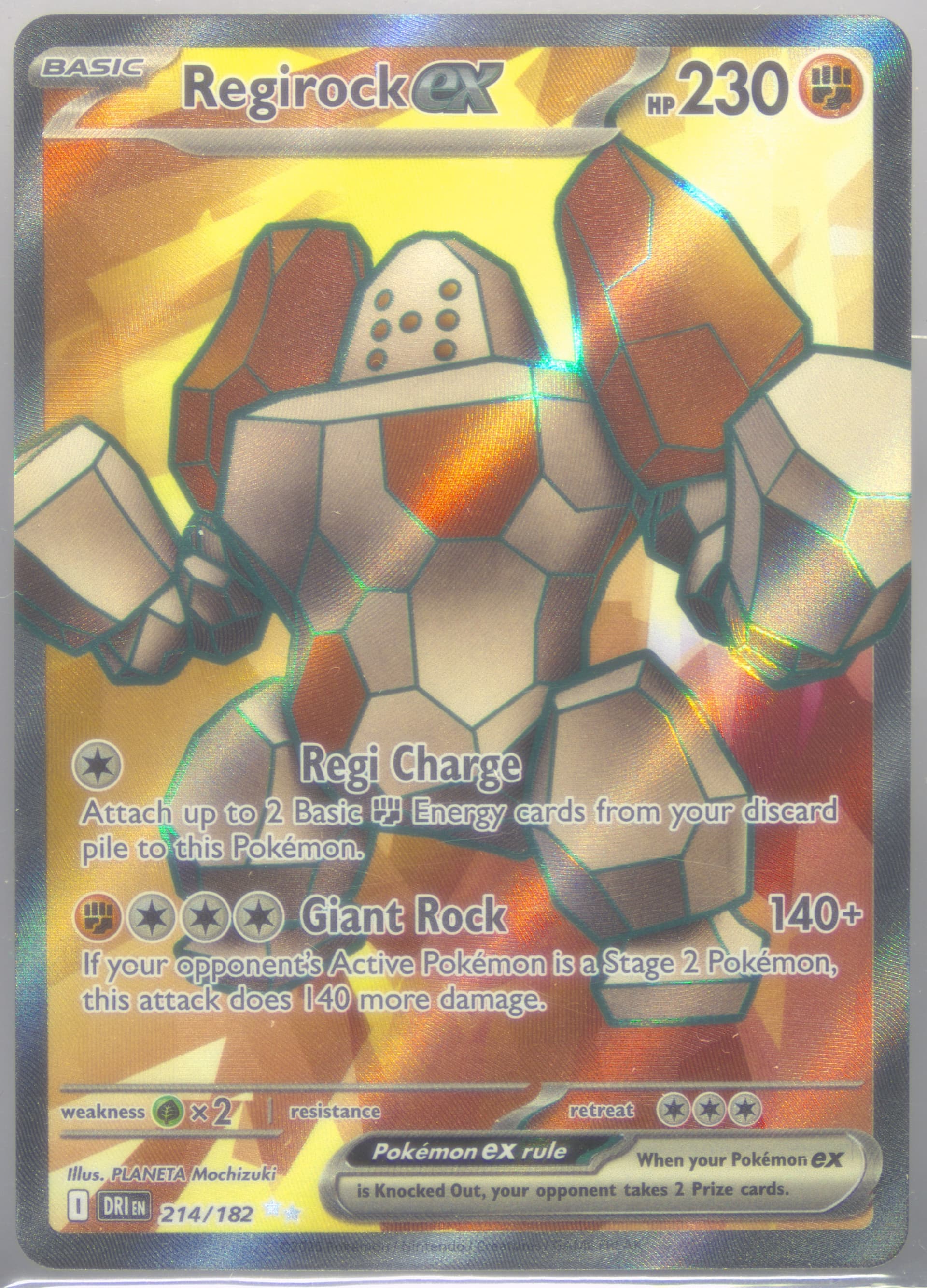 Regirock EX Ultra Rare (214) 2025 Pokemon Dri EN-Destined Rivals