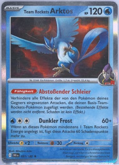 Team Rocket's Articuno (051) 2025 Pokemon German Dri de-Destined Rivals