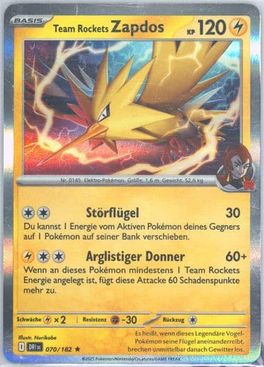 Team Rocket's Zapdos (070) 2025 Pokemon German Dri de-Destined Rivals