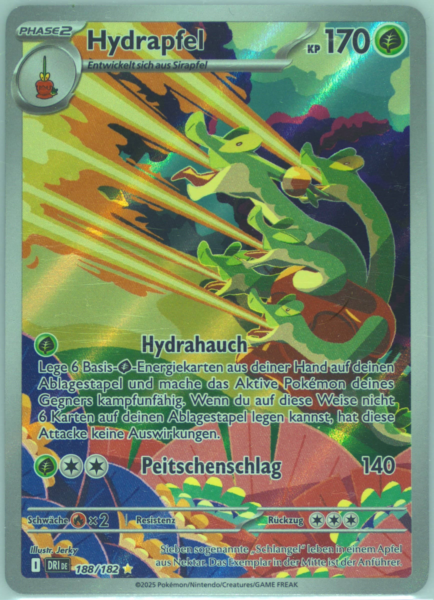 Hydrapple Illustration Rare (188) 2025 Pokemon German Dri de-Destined Rivals