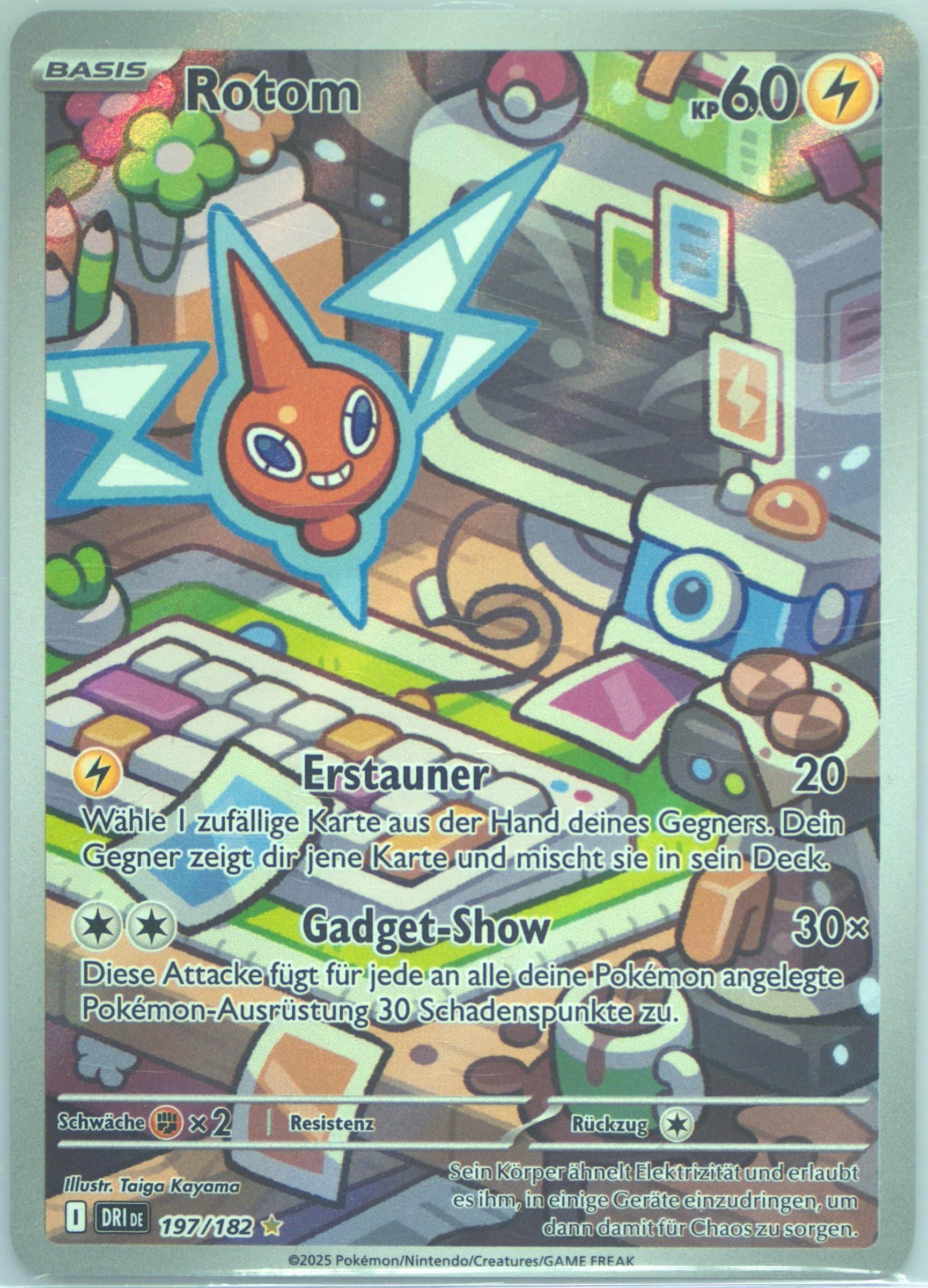 Rotom Illustration Rare (197) 2025 Pokemon German Dri de-Destined Rivals