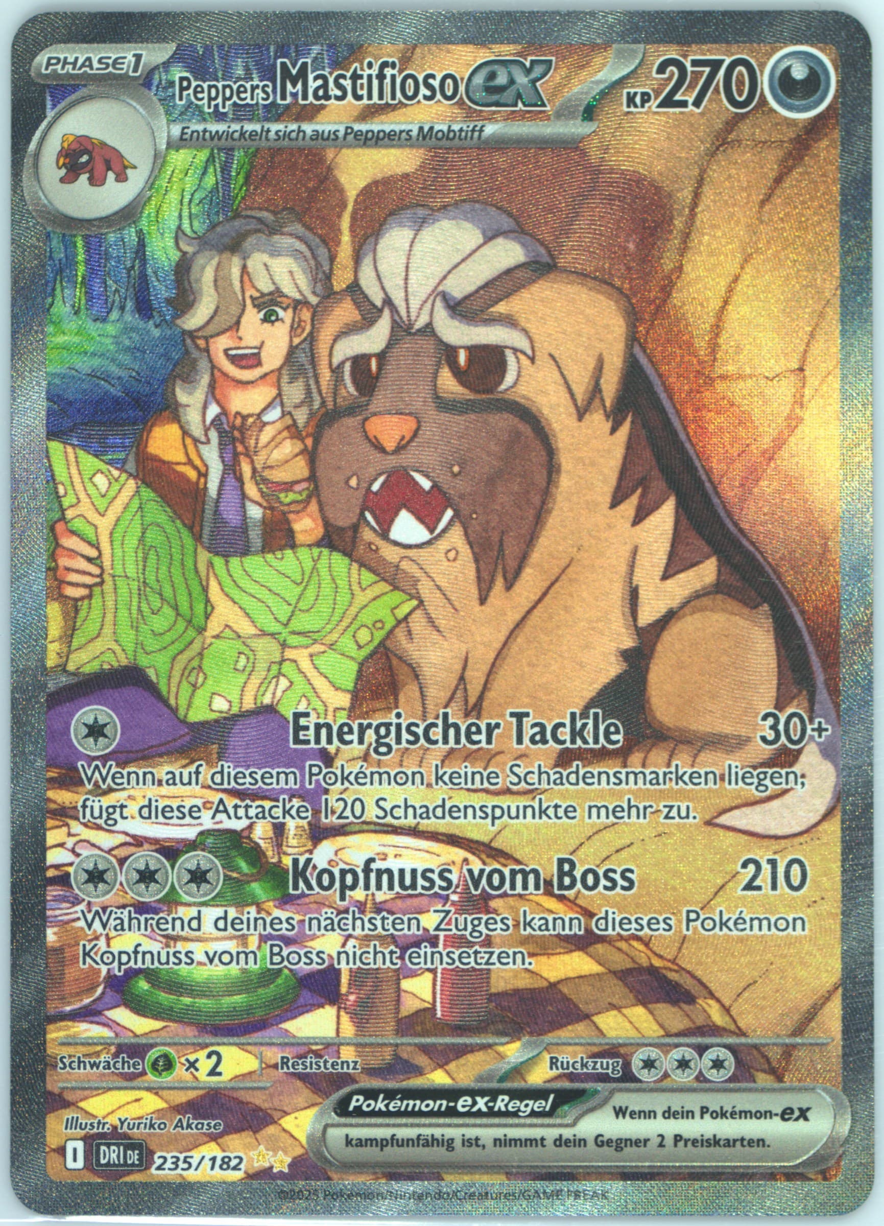 Arven's Mabosstiff EX Special Illustration Rare (235) 2025 Pokemon German Dri de-Destined Rivals