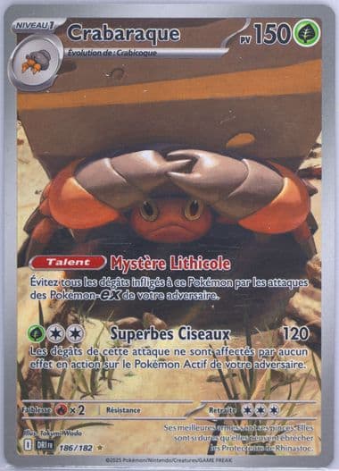 Crustle Illustration Rare (186) 2025 Pokemon French Dri FR-Destined Rivals