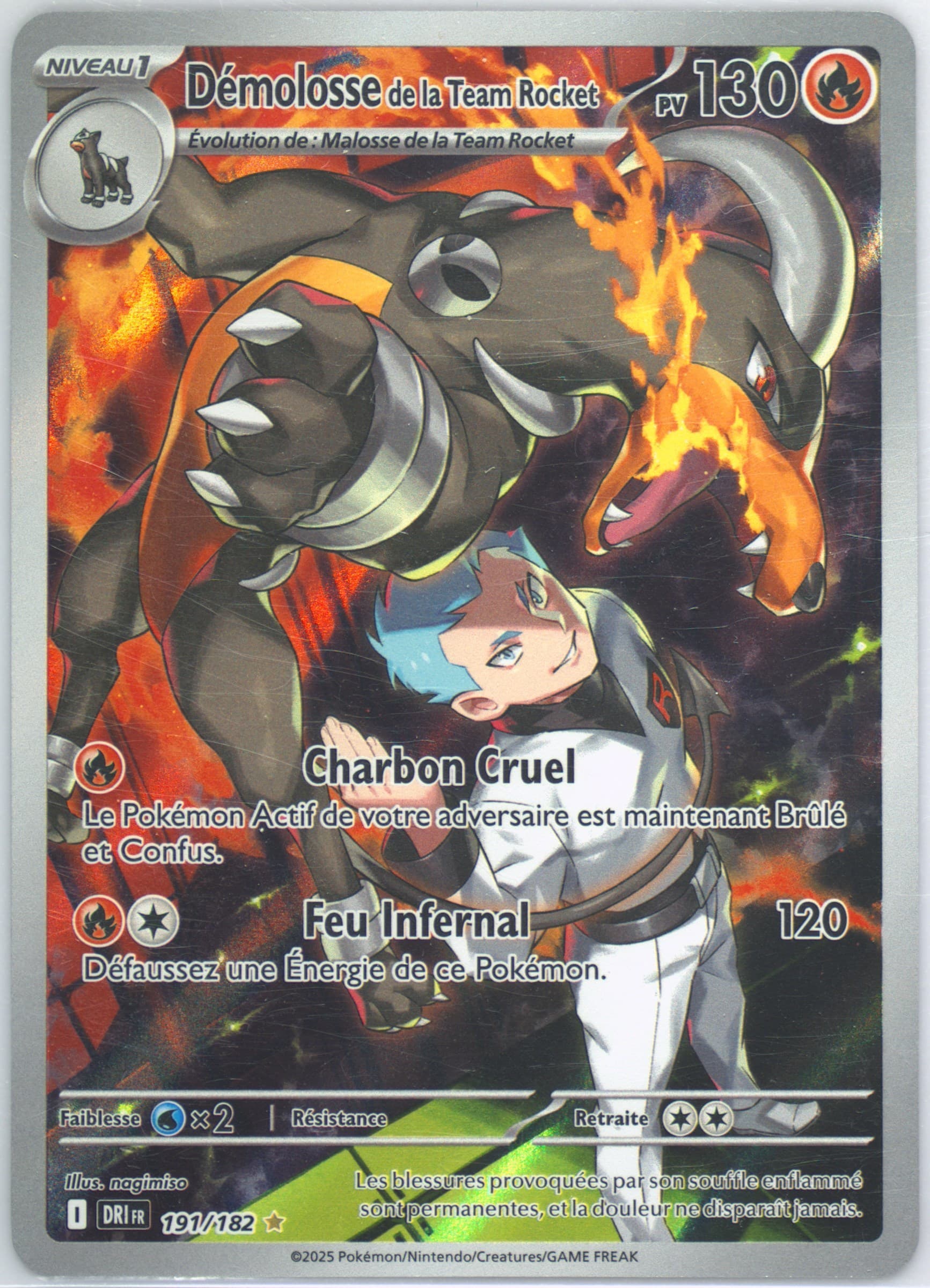 Team Rocket's Houndoom Illustration Rare (191) 2025 Pokemon French Dri FR-Destined Rivals